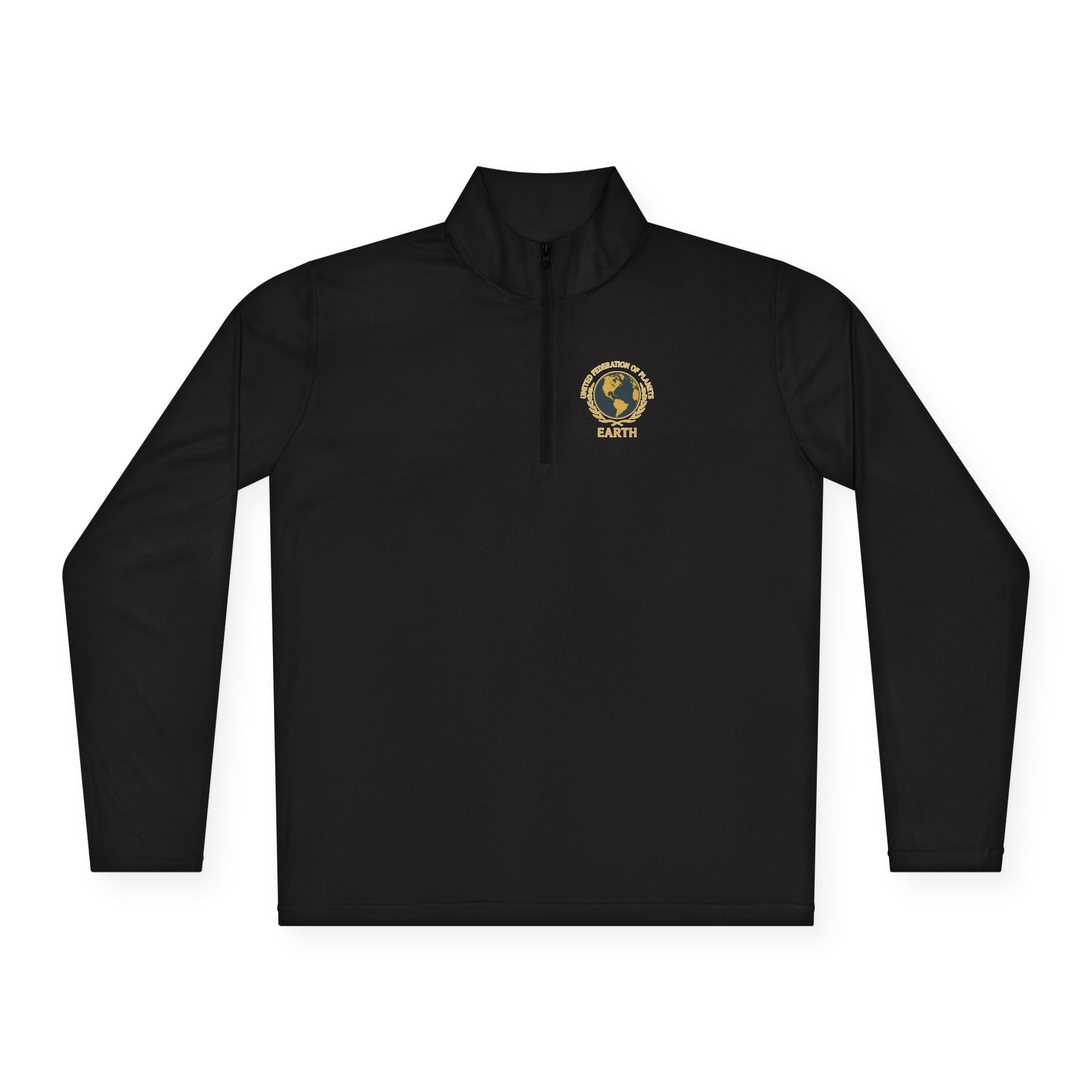 Star Trek United Federation of Planets Unisex Quarter-Zip Pullover - Comfortable, Stylish Outerwear for Outdoor Adventures, Casual Wear,