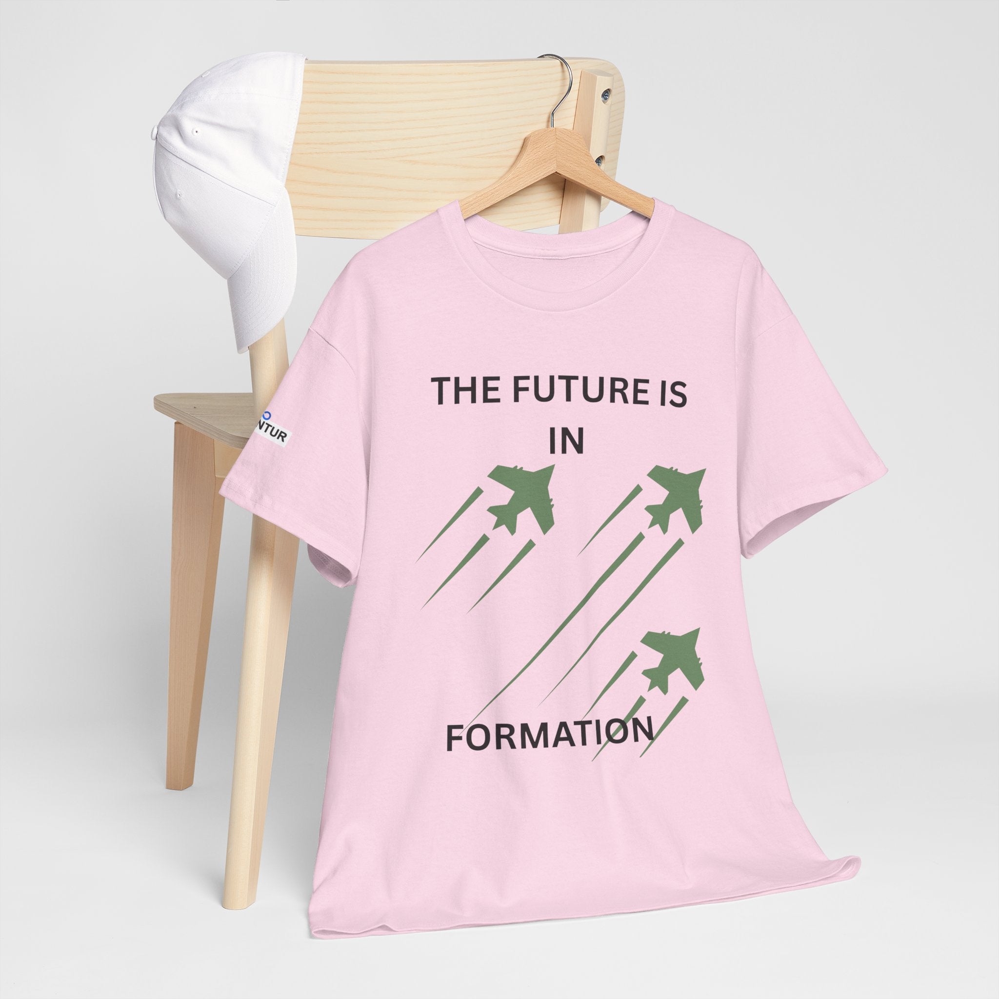 The Future Is IN Formation T-shirt | Fighter Jet positive vibe Graphic Tee