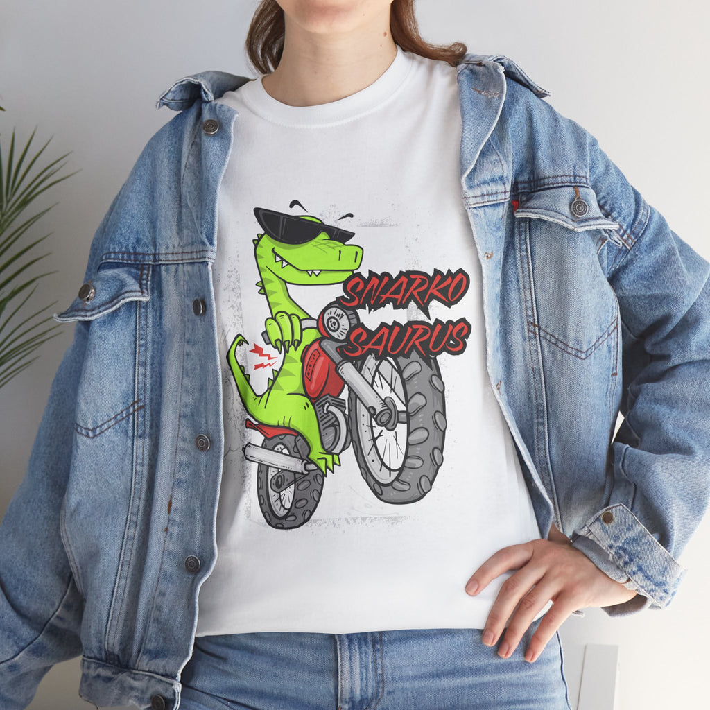 Snarkosaurus Cool Graphic Tee for Dinosaur Lovers | Unisex Heavy Cotton Tee