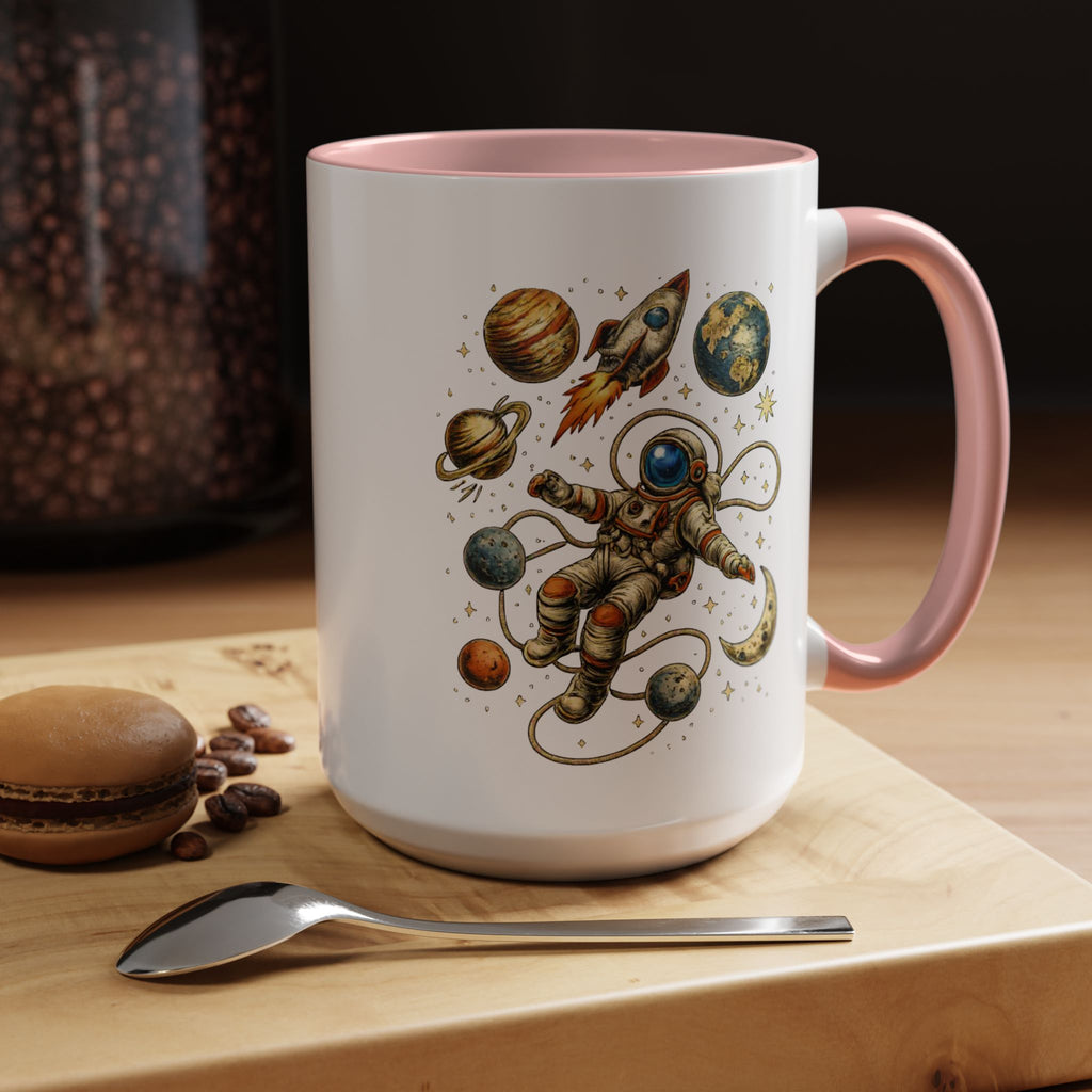 Astronaut in Space Coffee Mug | Rocket Planets Solar System
