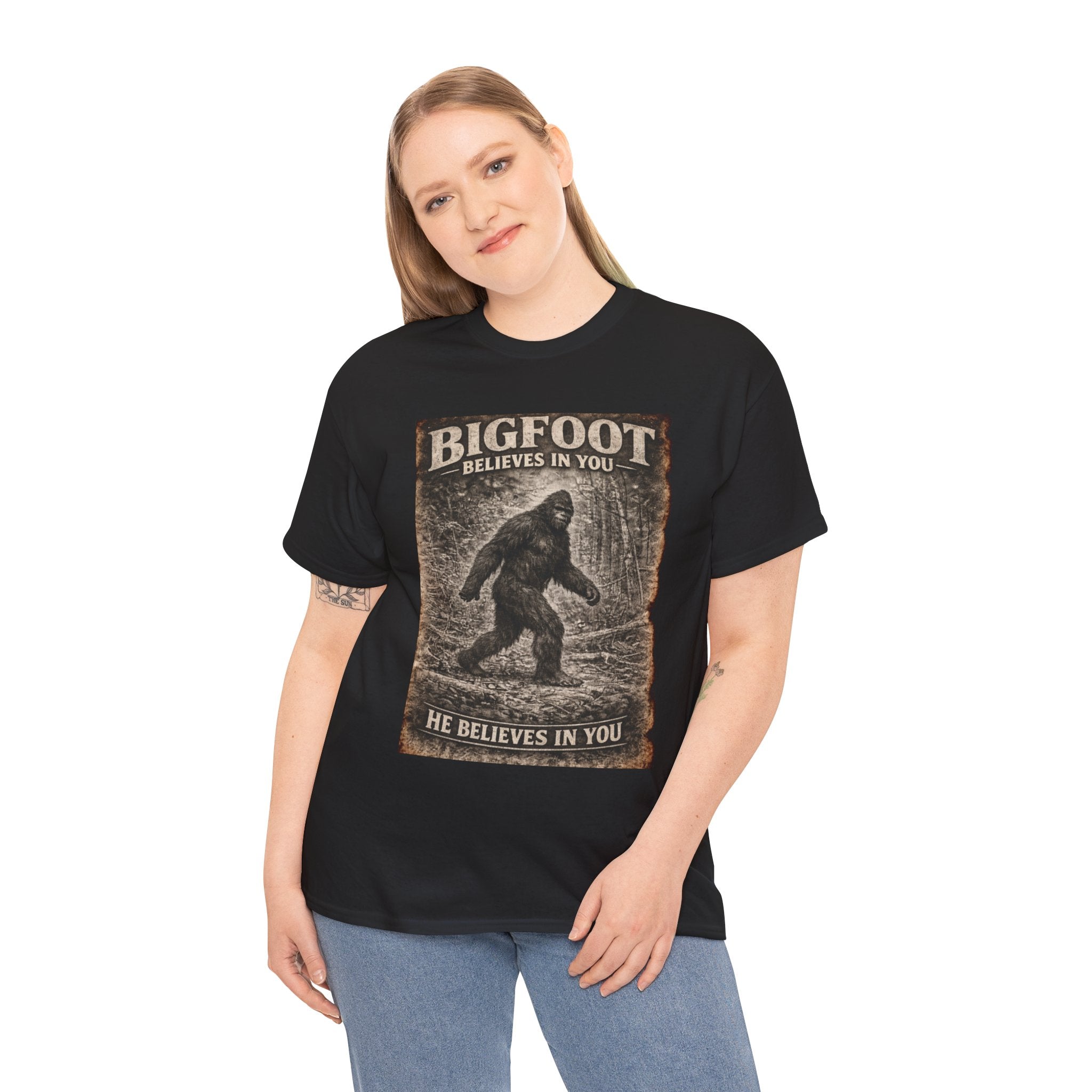 Bigfoot Believes In You T-Shirt — Vintage Sasquatch Graphic Tee