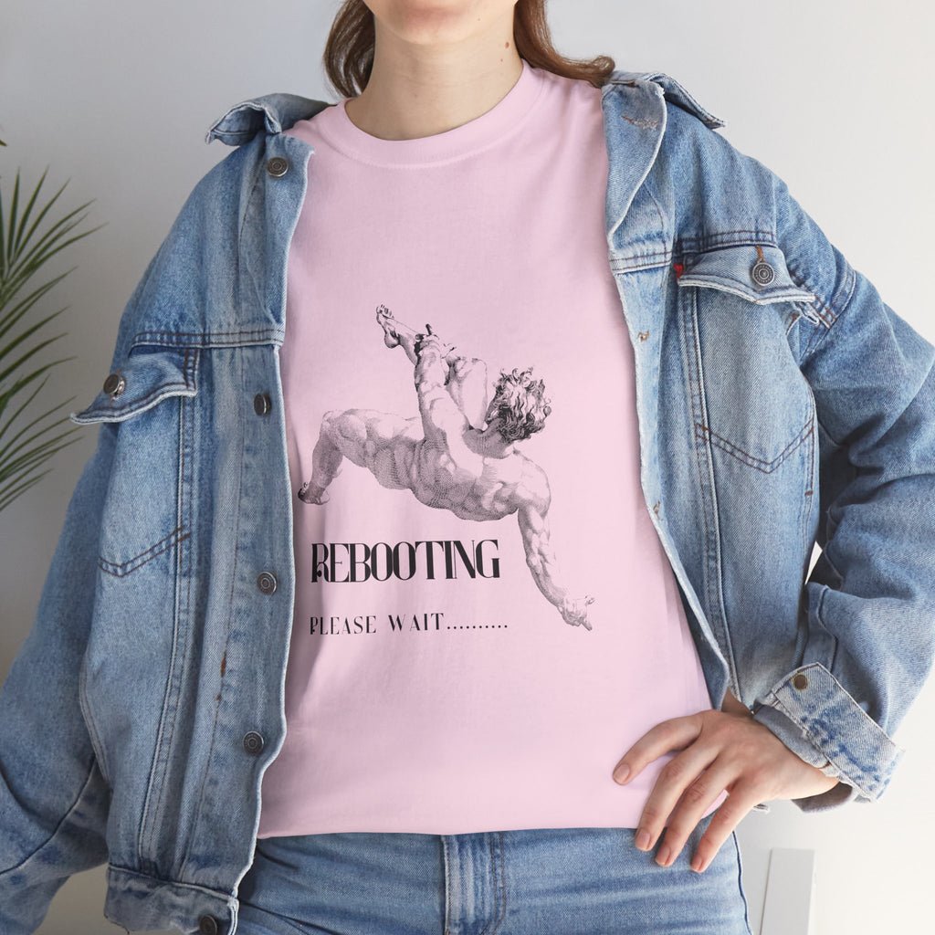 Rebooting Please Wait...  Artistic Unisex Heavy Cotton Tee - Perfect for Casual Wear, Unique Gift, Birthday, or Art Lovers