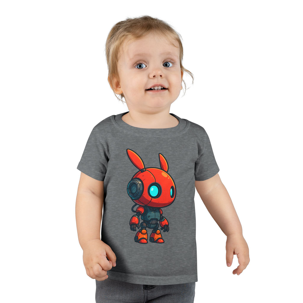 Happy RobotToddler T-shirt | Cute Sci-Fi Bunny Robot, Kids Tee