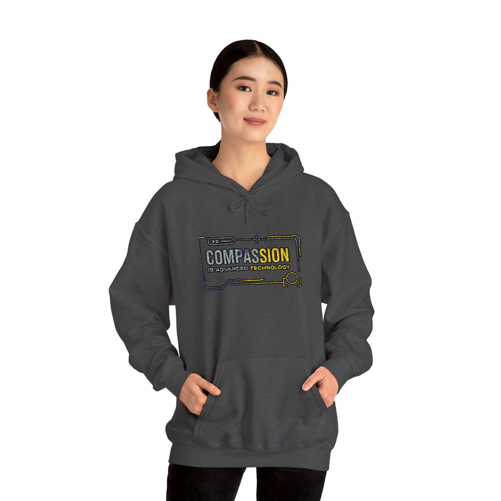 Compassion is Advanced Technology Embroidered Hoodie