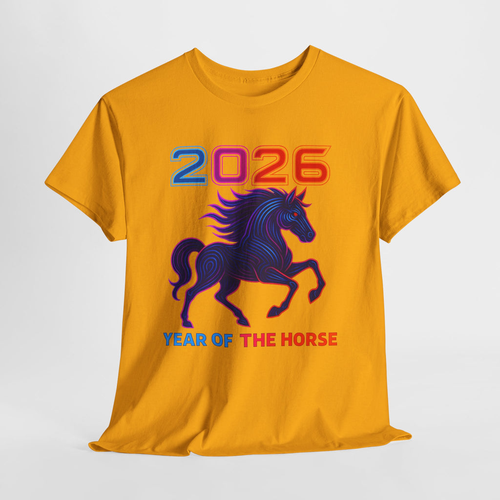 2026 Year of the Horse T-Shirt | Neon Stallion Graphic Tee