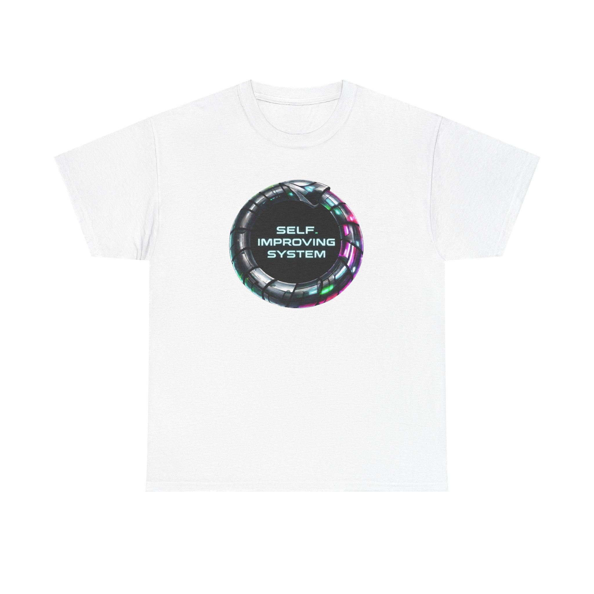 Self Improving System T-Shirt | Retro Futuristic Ouroboros Tee