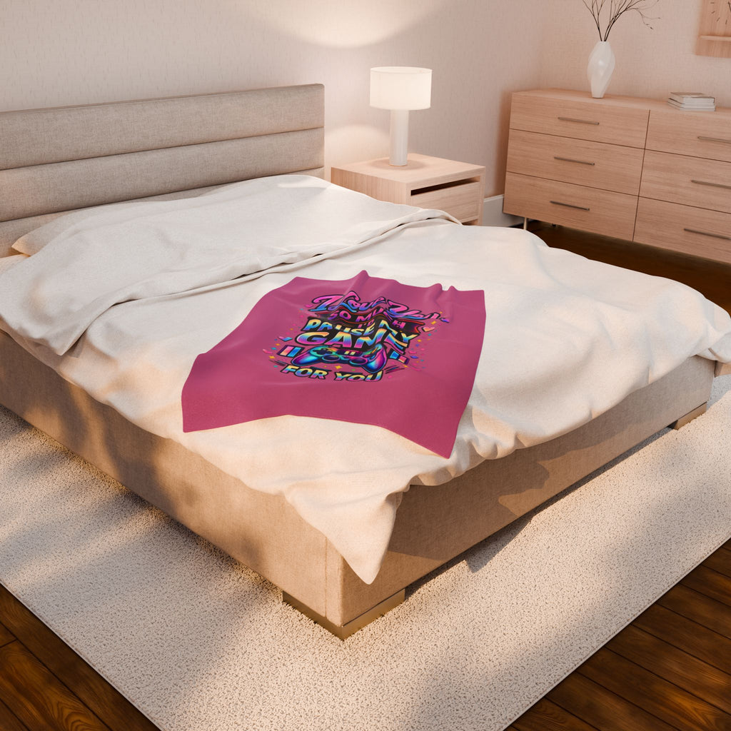 Plush Blanket I Love You So Much I'd Pause My Game Velveteen  | Gamer Love