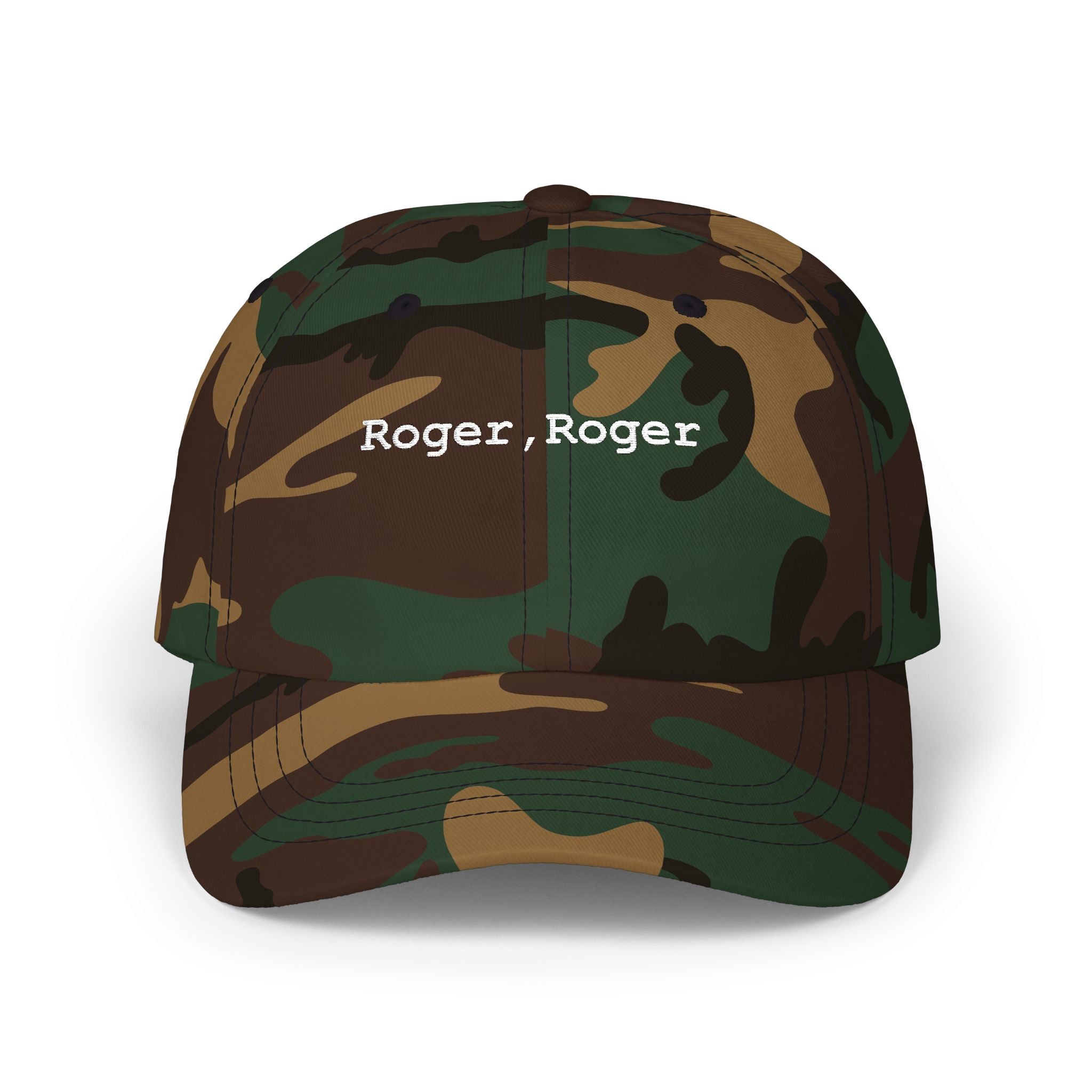 Roger, Roger Dad Cap Embroidered Airplane movie Phrase Baseball Hat
