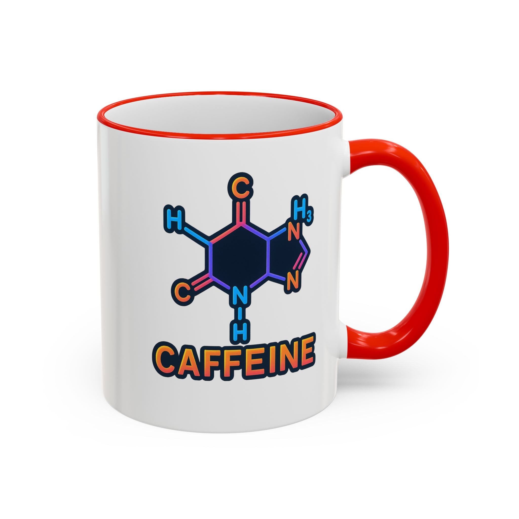 Caffeine Mug | Accent Rim & Handle 11oz 15oz