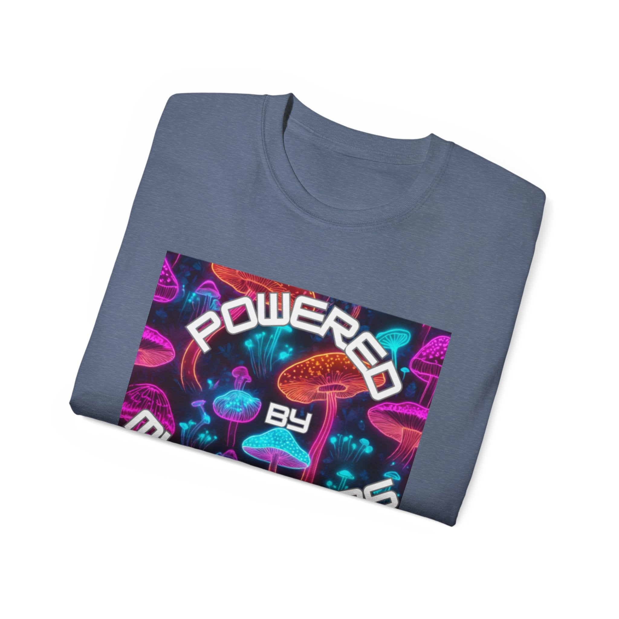 Powered by Mushrooms Funky Unisex Graphic Shirt