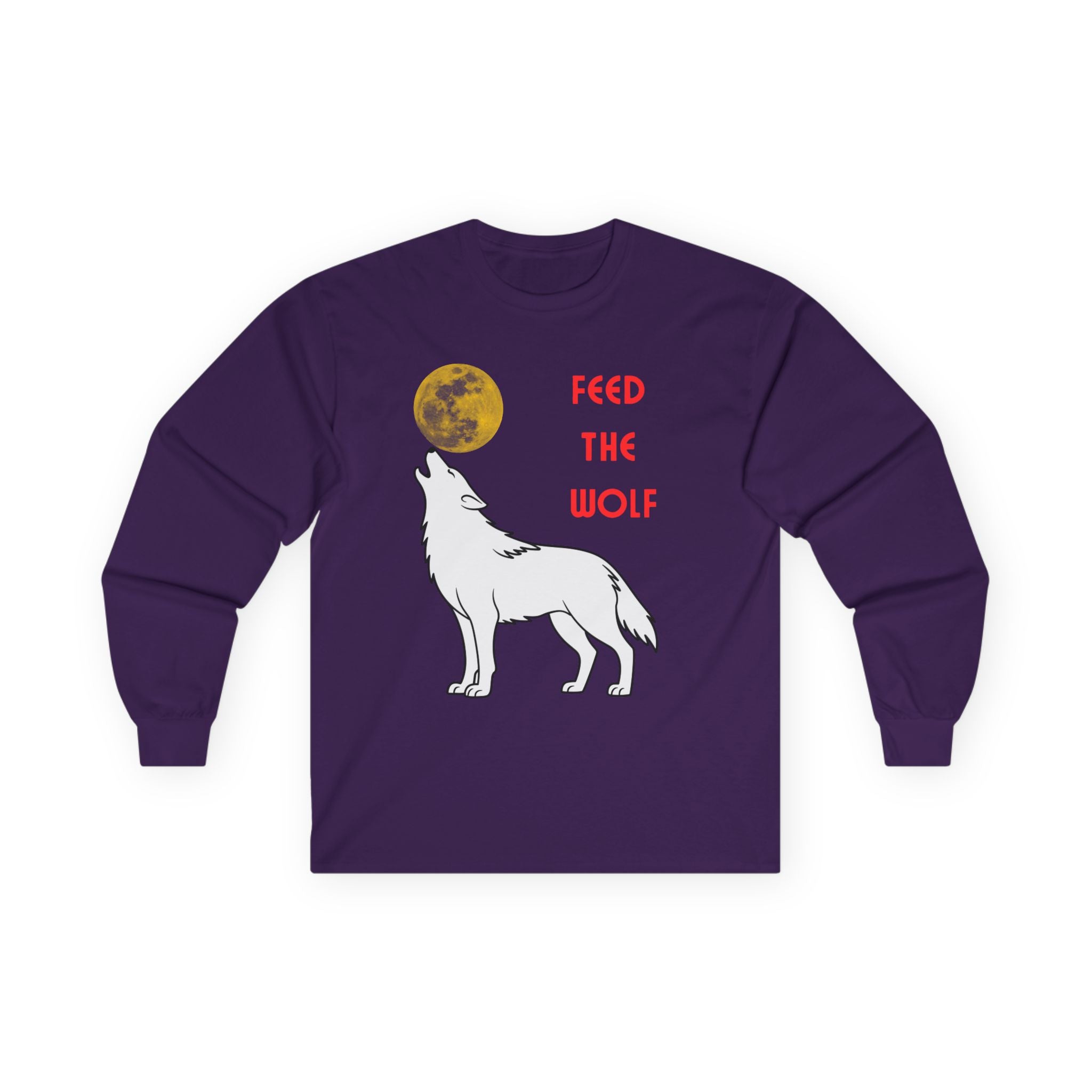 Feed The Wolf Long Sleeve | Howling Wolf Moon Tee