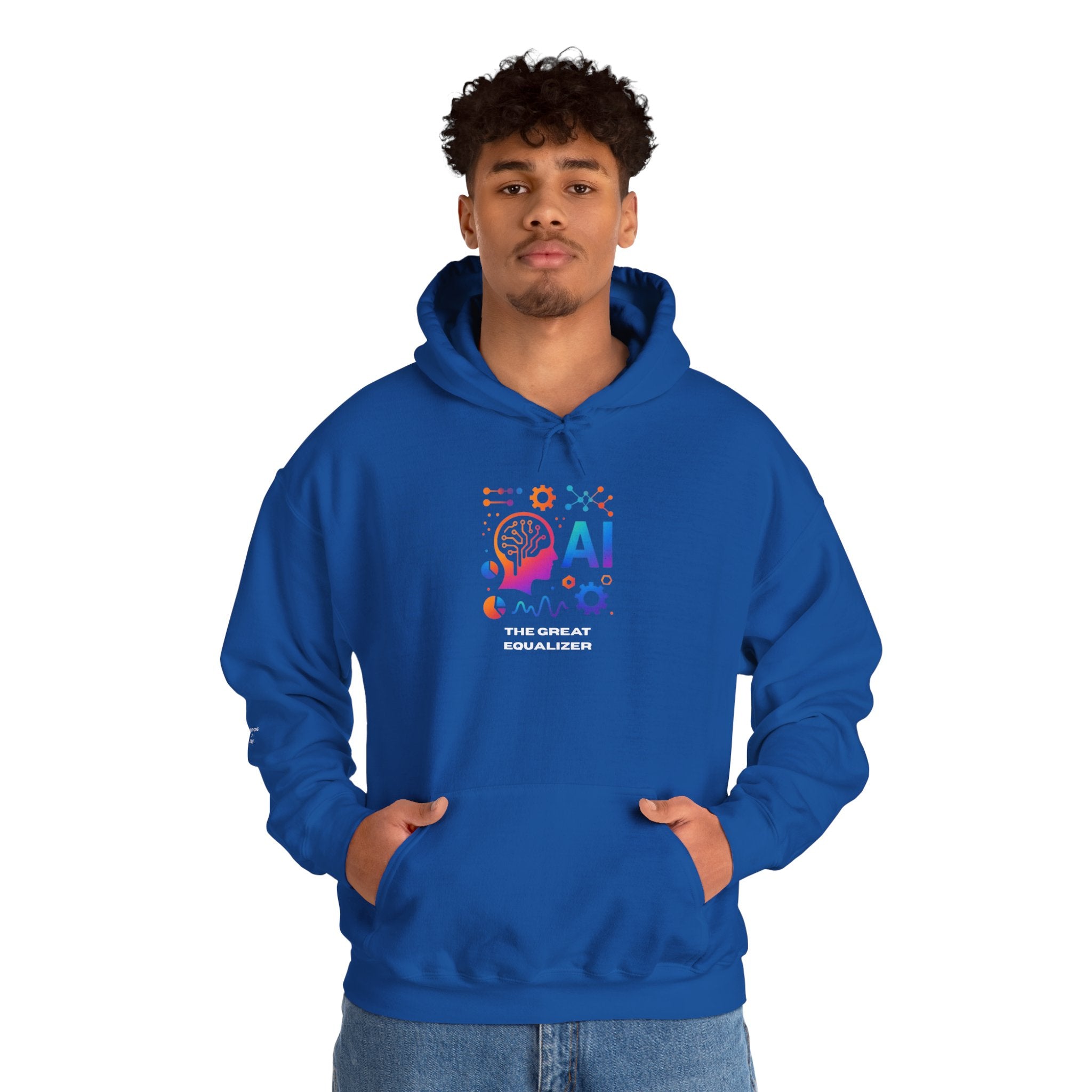AI-Inspired Unisex Heavy Blend Hoodie, Cozy Sweatshirt