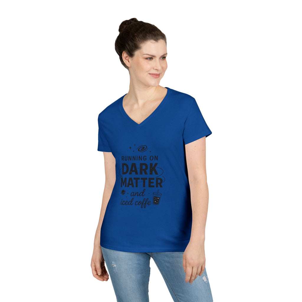 Running on Dark Matter and Iced Coffee T-Shirt | Science Coffee Tee