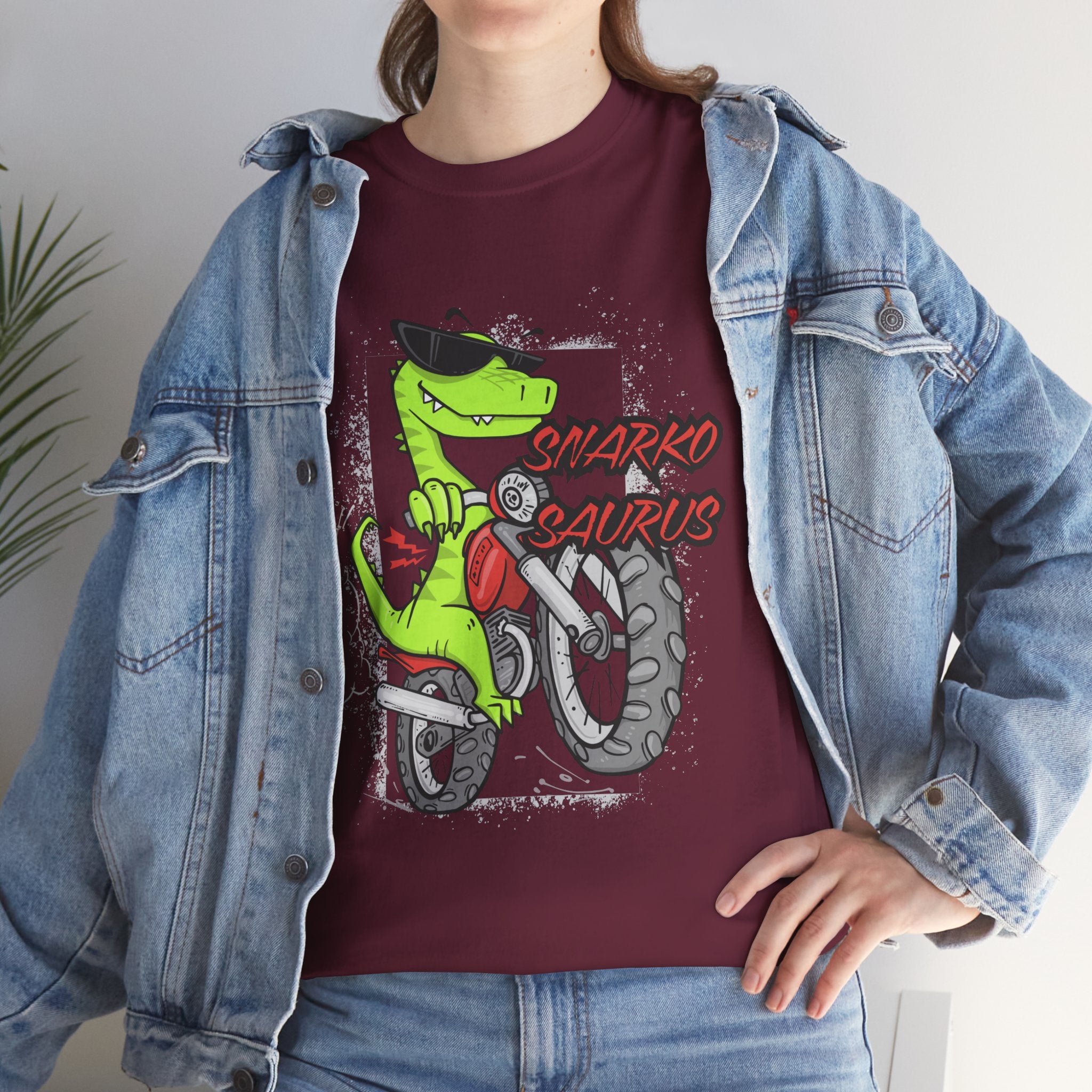 Snarkosaurus Cool Graphic Tee for Dinosaur Lovers | Unisex Heavy Cotton Tee