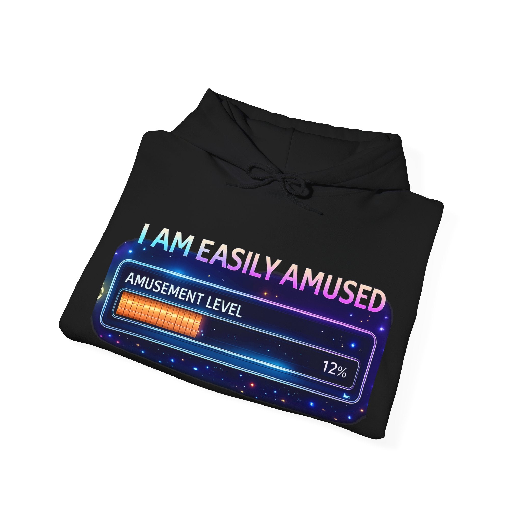 I Am Easily Amused Level Meter Hoodie | Funny Gamer Sweatshirt