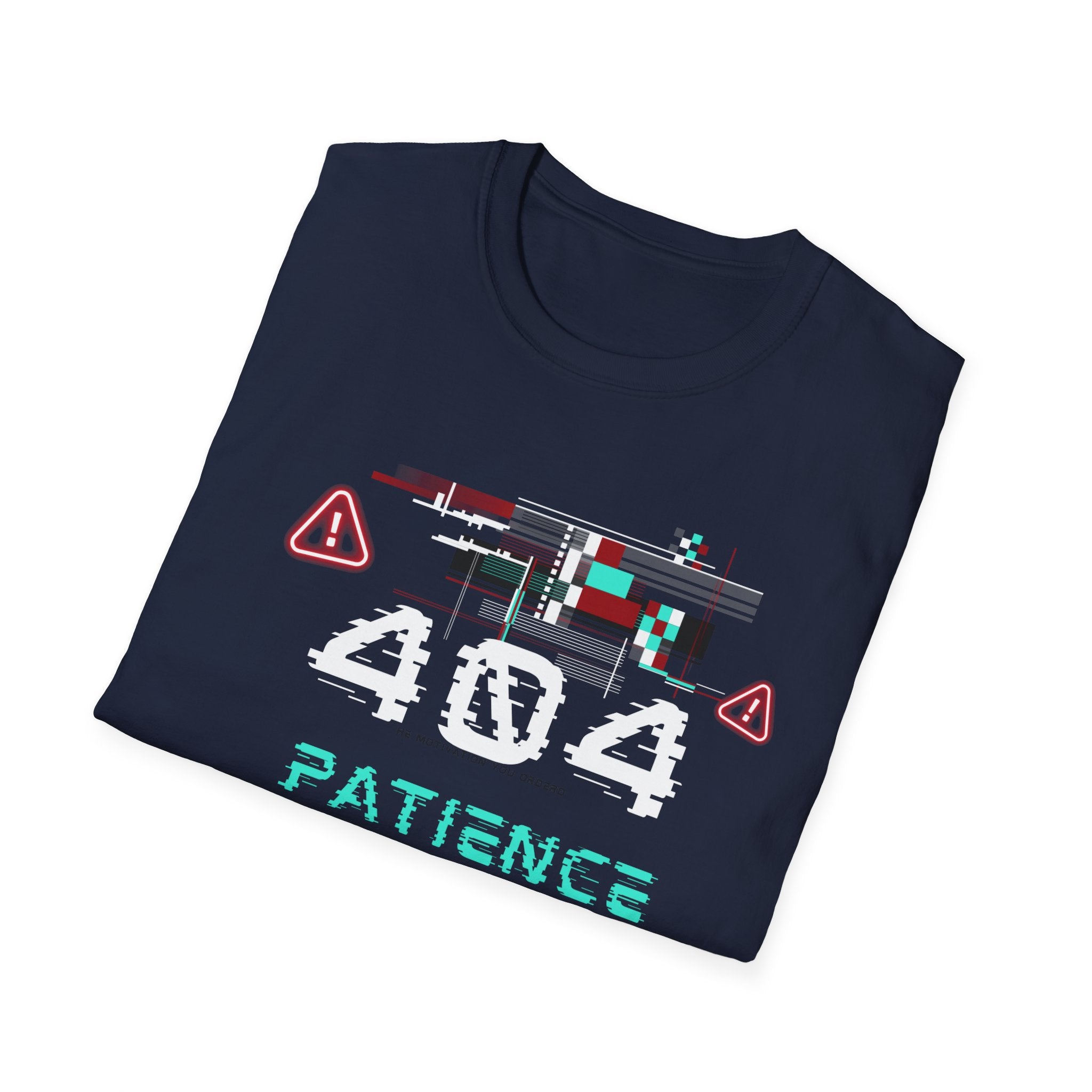 404 Patience Not Found Retro Glitch Tech Tee