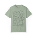 Alien & Dinosaur funny Line Art T-Shirt