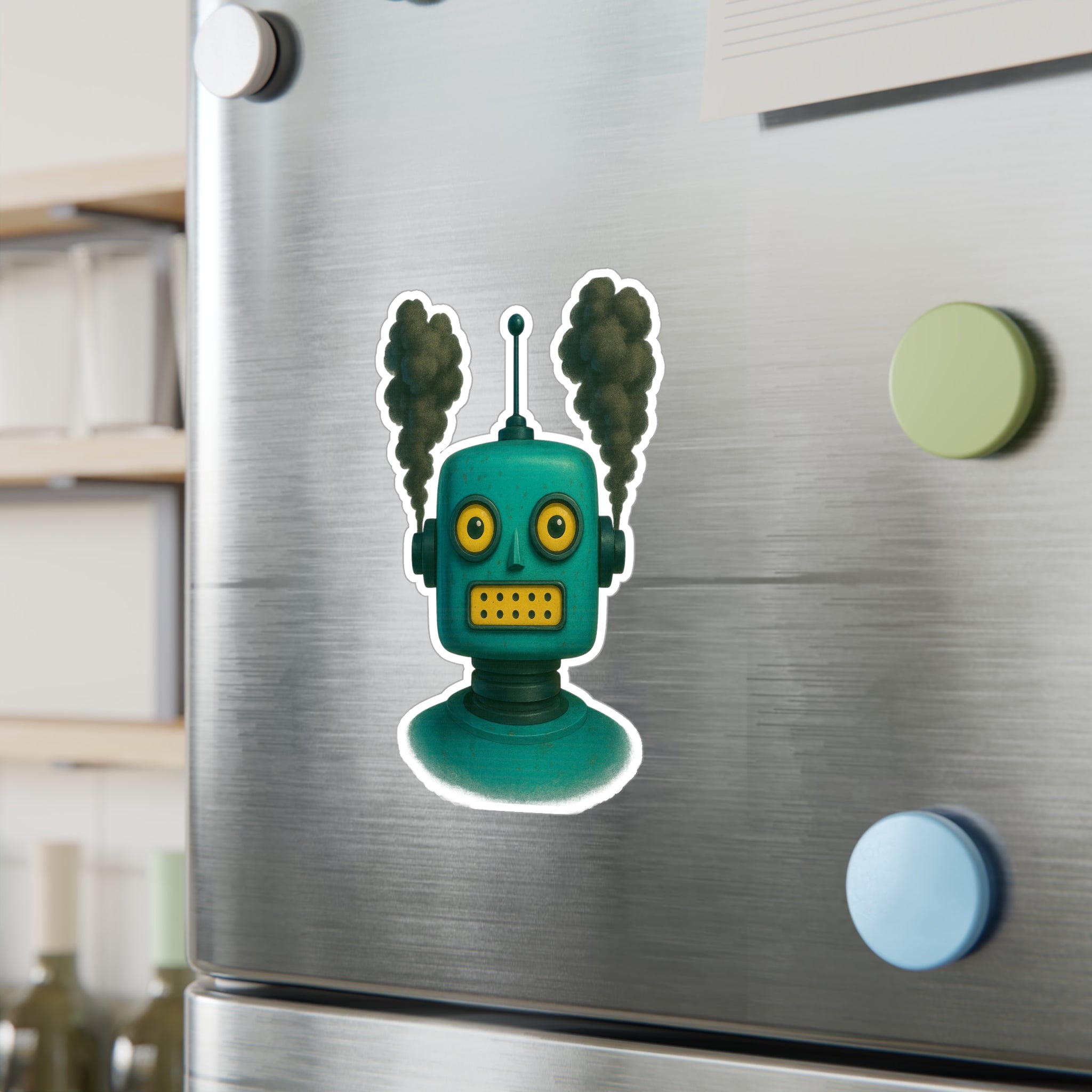 Playful Robot Vinyl Decals, Fun Decoration, Nerdy Gifts, Cute Stickers for Kids, Gift for Tech Lovers, Unique Home Décor