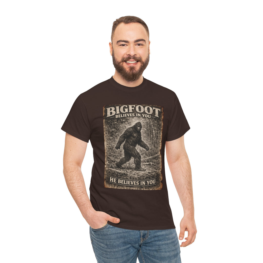 Bigfoot Believes In You T-Shirt — Vintage Sasquatch Graphic Tee