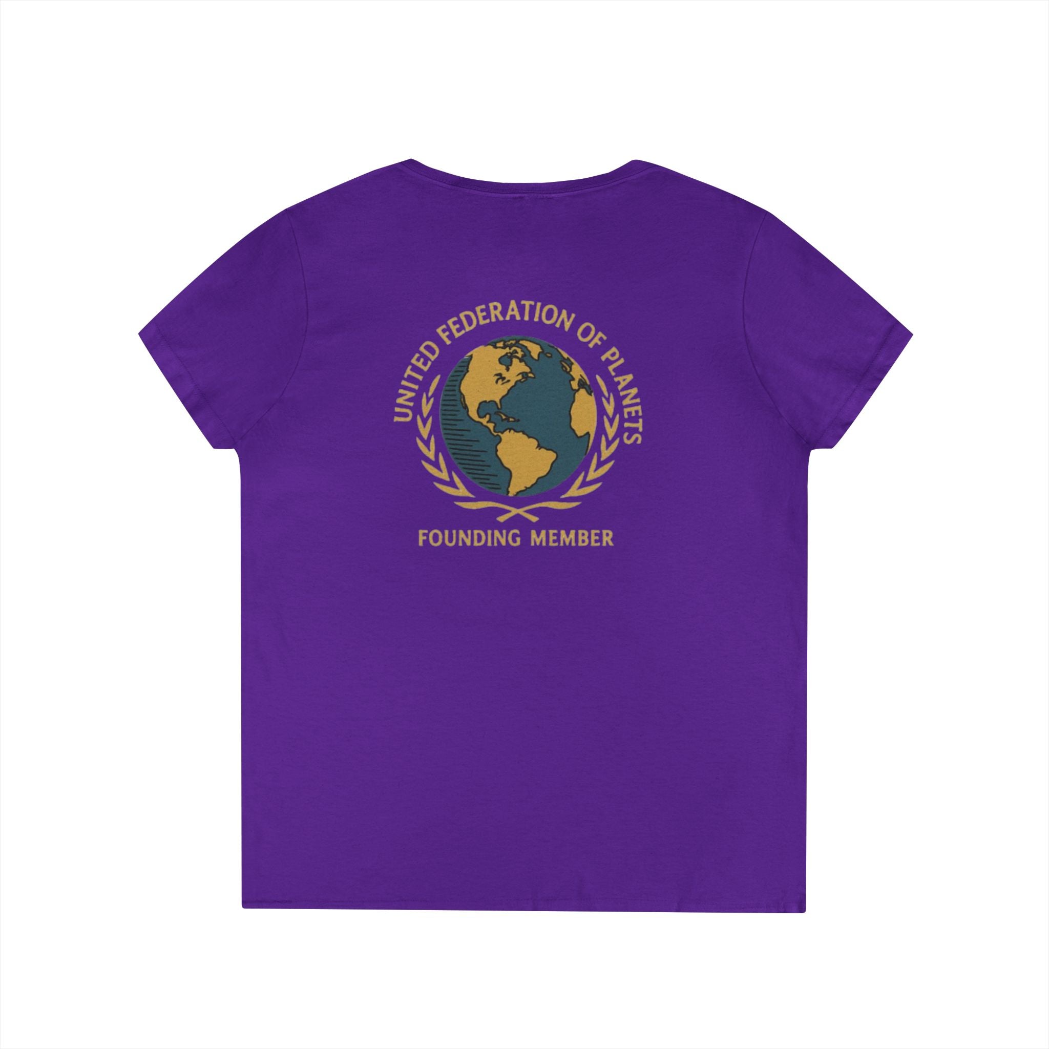 United Federation of Planets Earth Graphic V-Neck T-Shirt