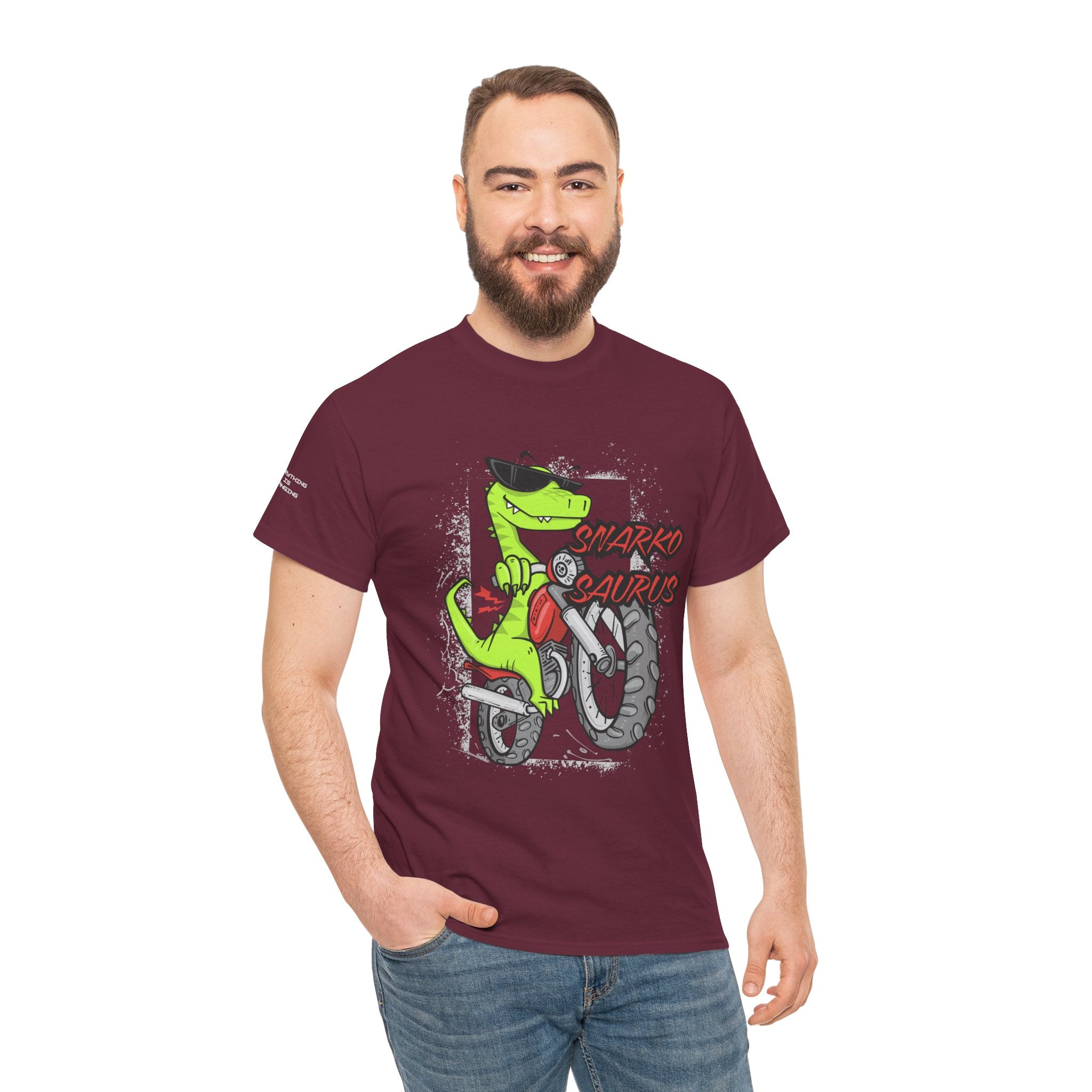Snarkosaurus Cool Graphic Tee for Dinosaur Lovers | Unisex Heavy Cotton Tee