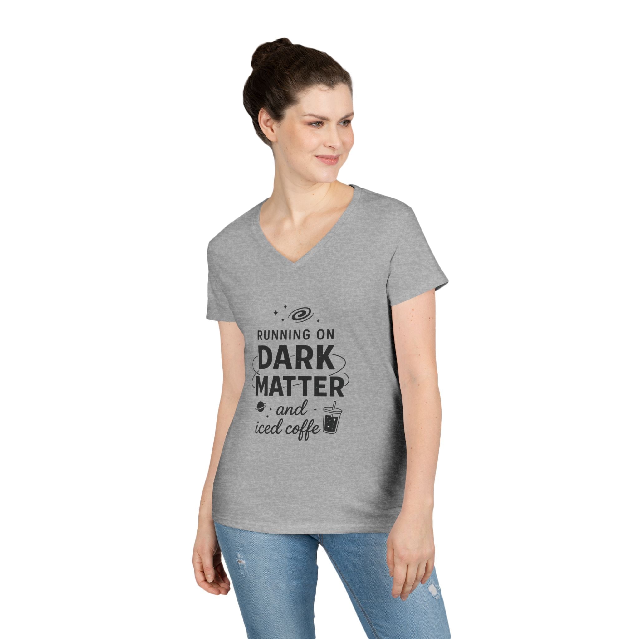 Running on Dark Matter and Iced Coffee T-Shirt | Science Coffee Tee