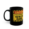Coffee Threat Level Gauge Mug | Black Ceramic 11oz