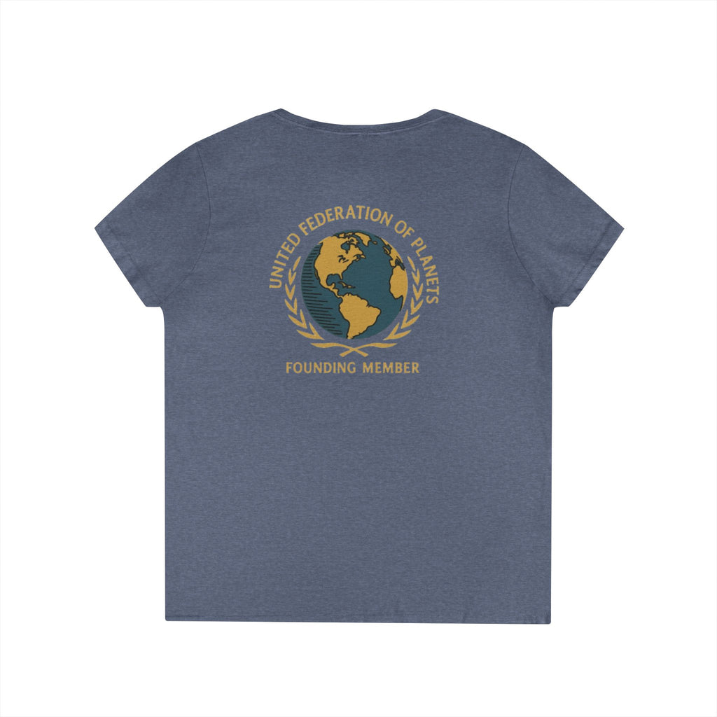 United Federation of Planets Earth Graphic V-Neck T-Shirt
