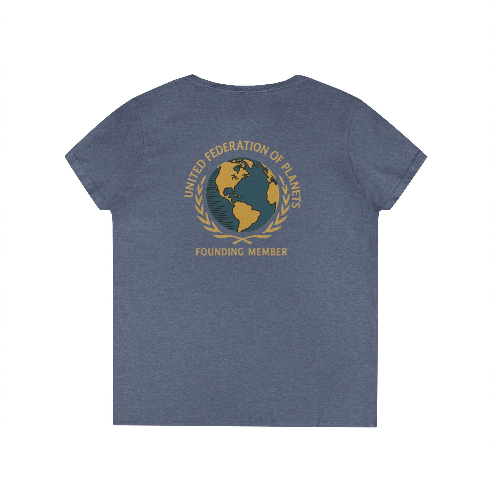United Federation of Planets Earth Graphic V-Neck T-Shirt