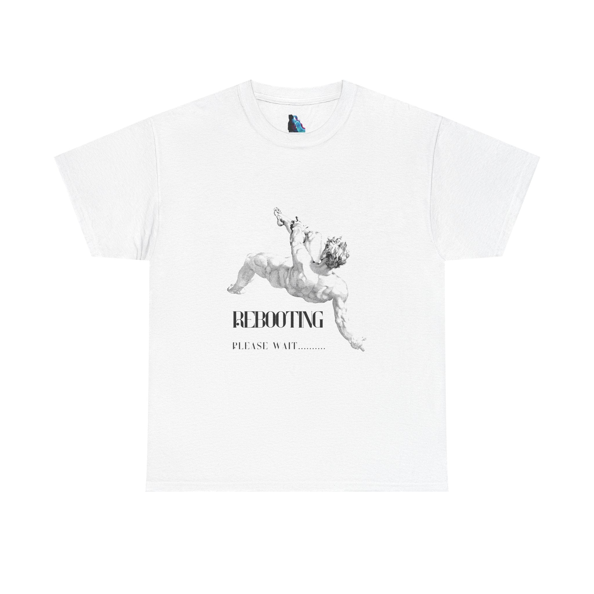 Rebooting Please Wait...  Artistic Unisex Heavy Cotton Tee - Perfect for Casual Wear, Unique Gift, Birthday, or Art Lovers