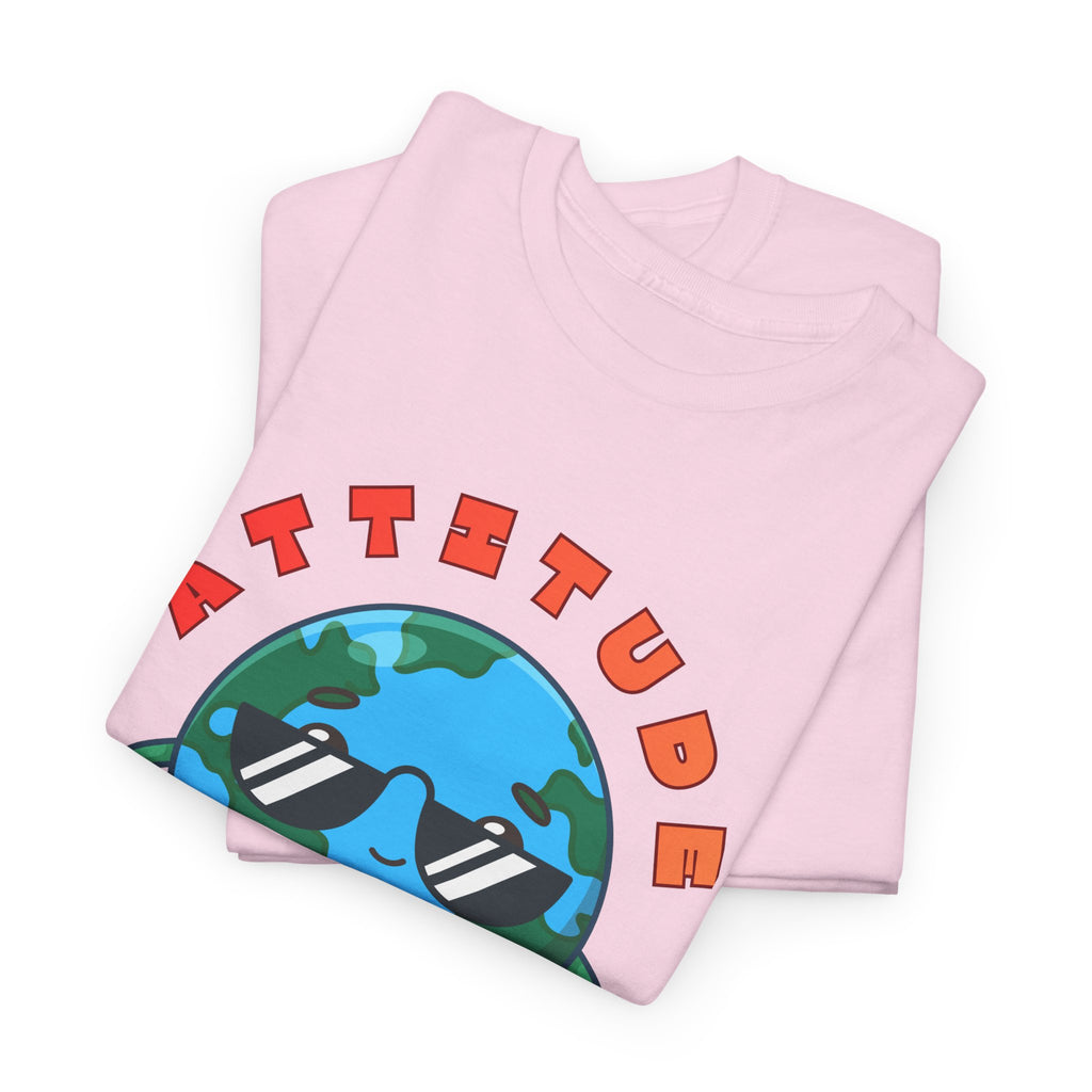 Attitude Is Everything Earth Character T-Shirt | Cute Planet Graphic Tee