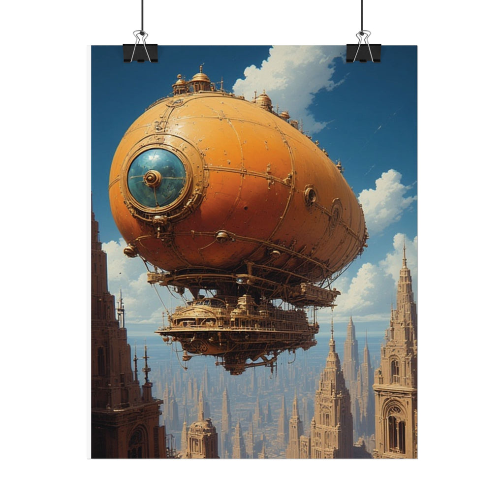 Bled Zeppelin Steampunk Airship Rolled Posters