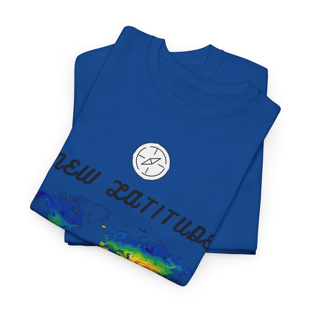 New Latitude New Attitude world map T-Shirt | rainbow map graphic