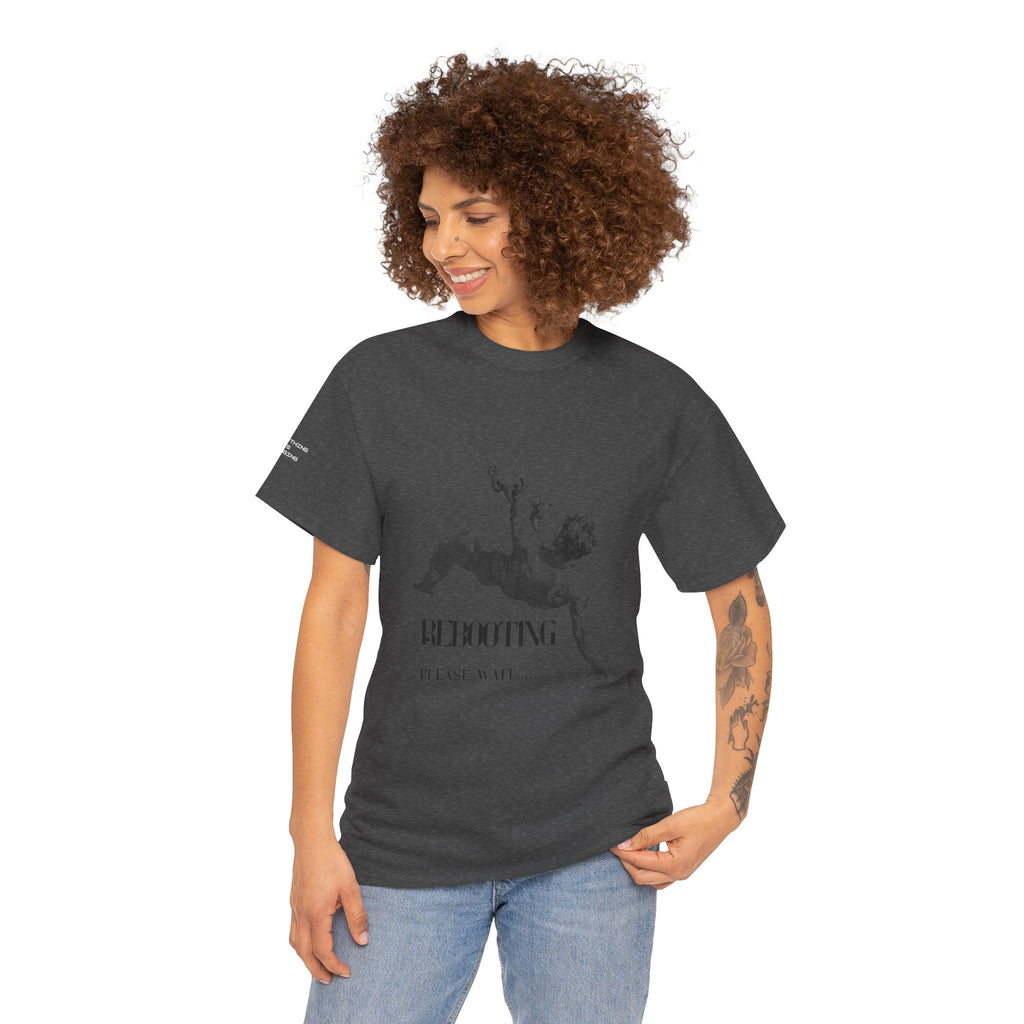 Rebooting Please Wait...  Artistic Unisex Heavy Cotton Tee - Perfect for Casual Wear, Unique Gift, Birthday, or Art Lovers