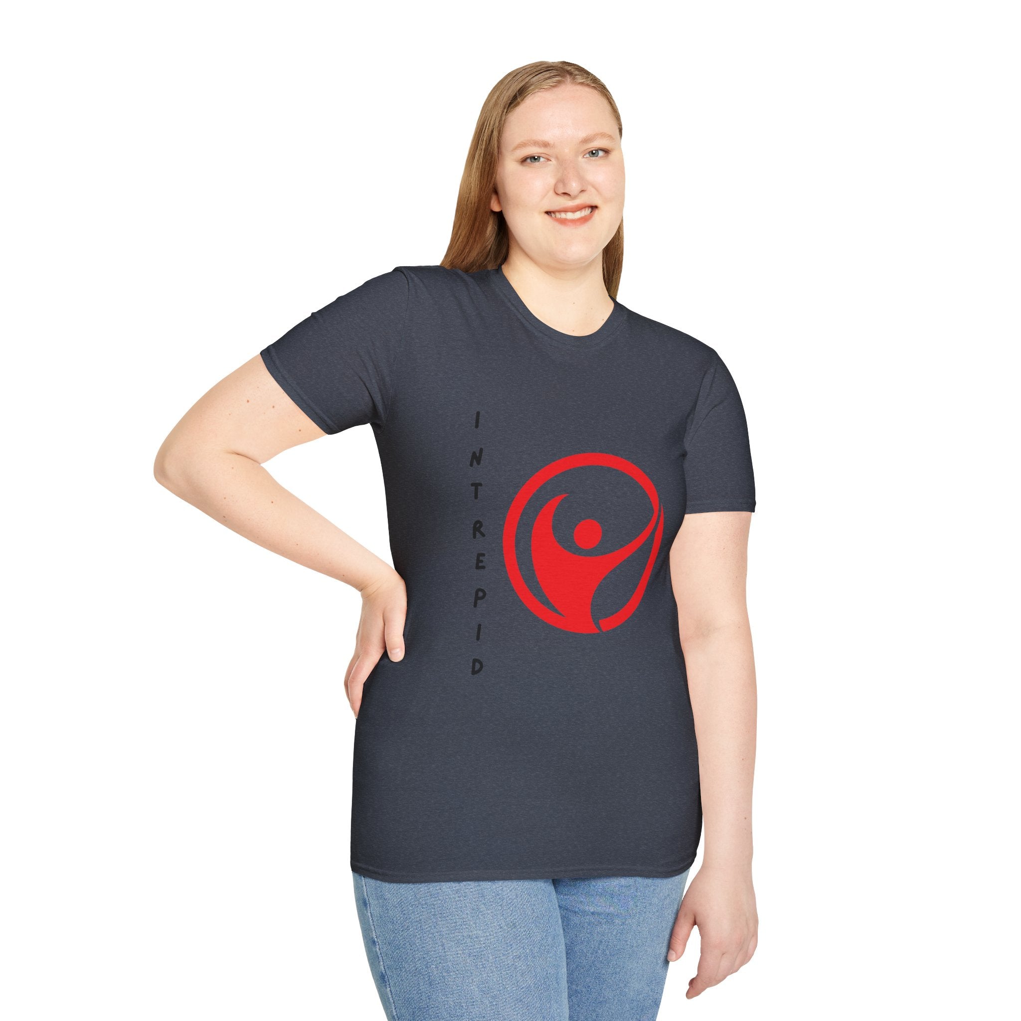 Intrepid Red Human Emblem T-Shirt | Empowerment Logo Tee