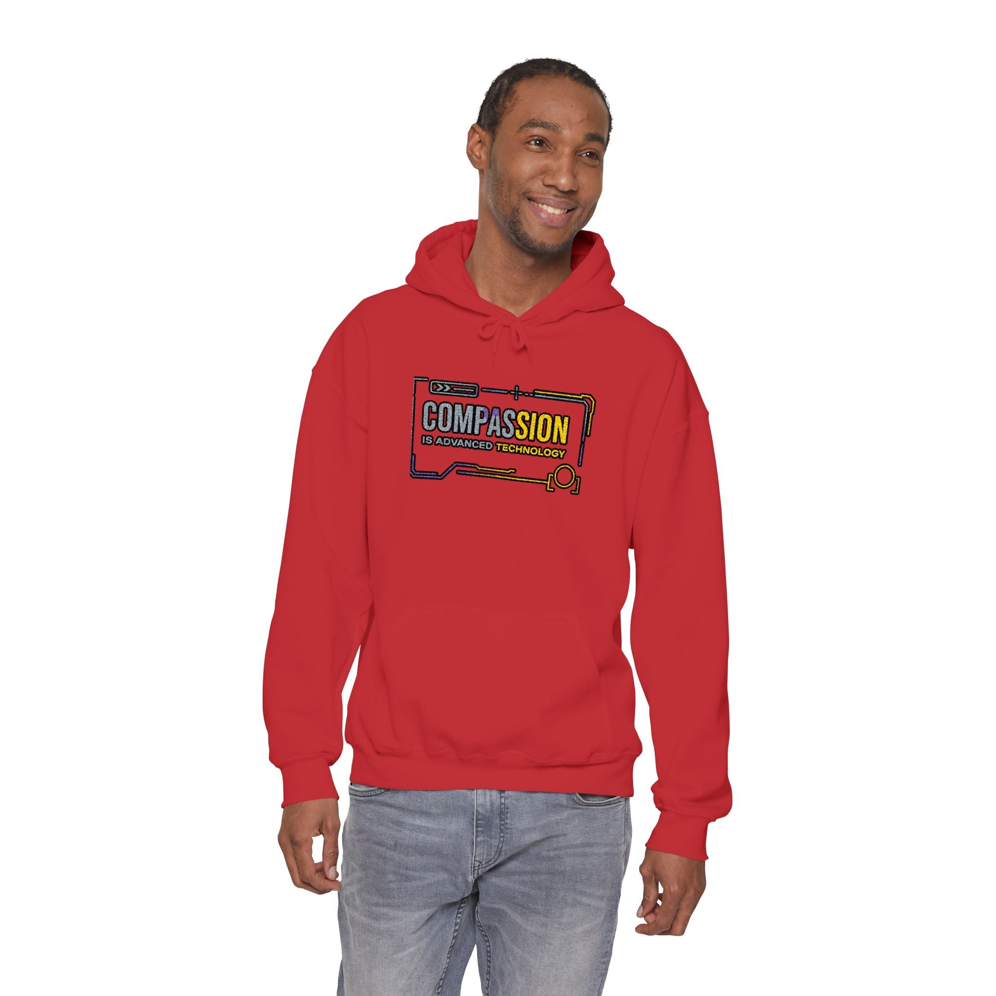 Compassion is Advanced Technology Embroidered Hoodie