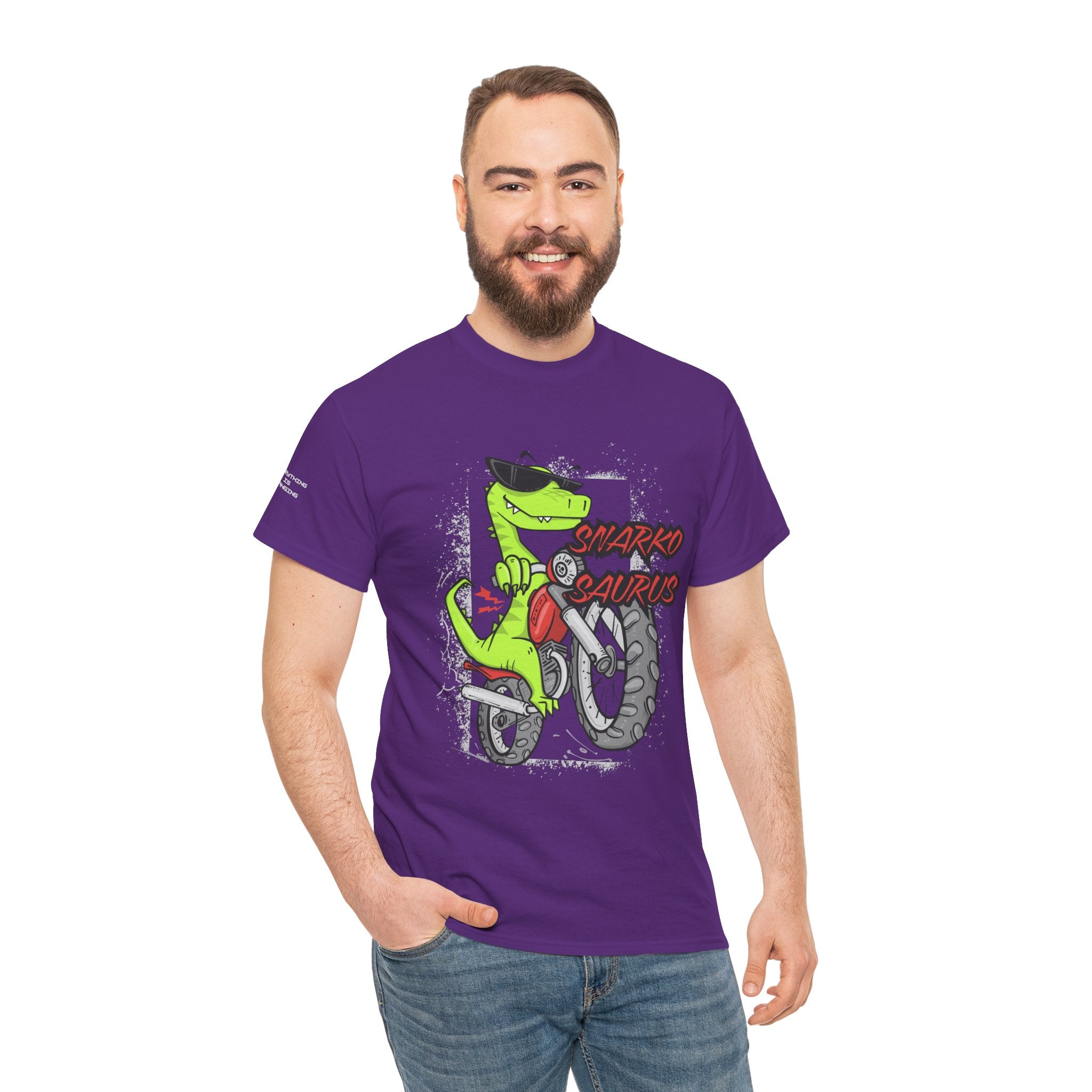 Snarkosaurus Cool Graphic Tee for Dinosaur Lovers | Unisex Heavy Cotton Tee