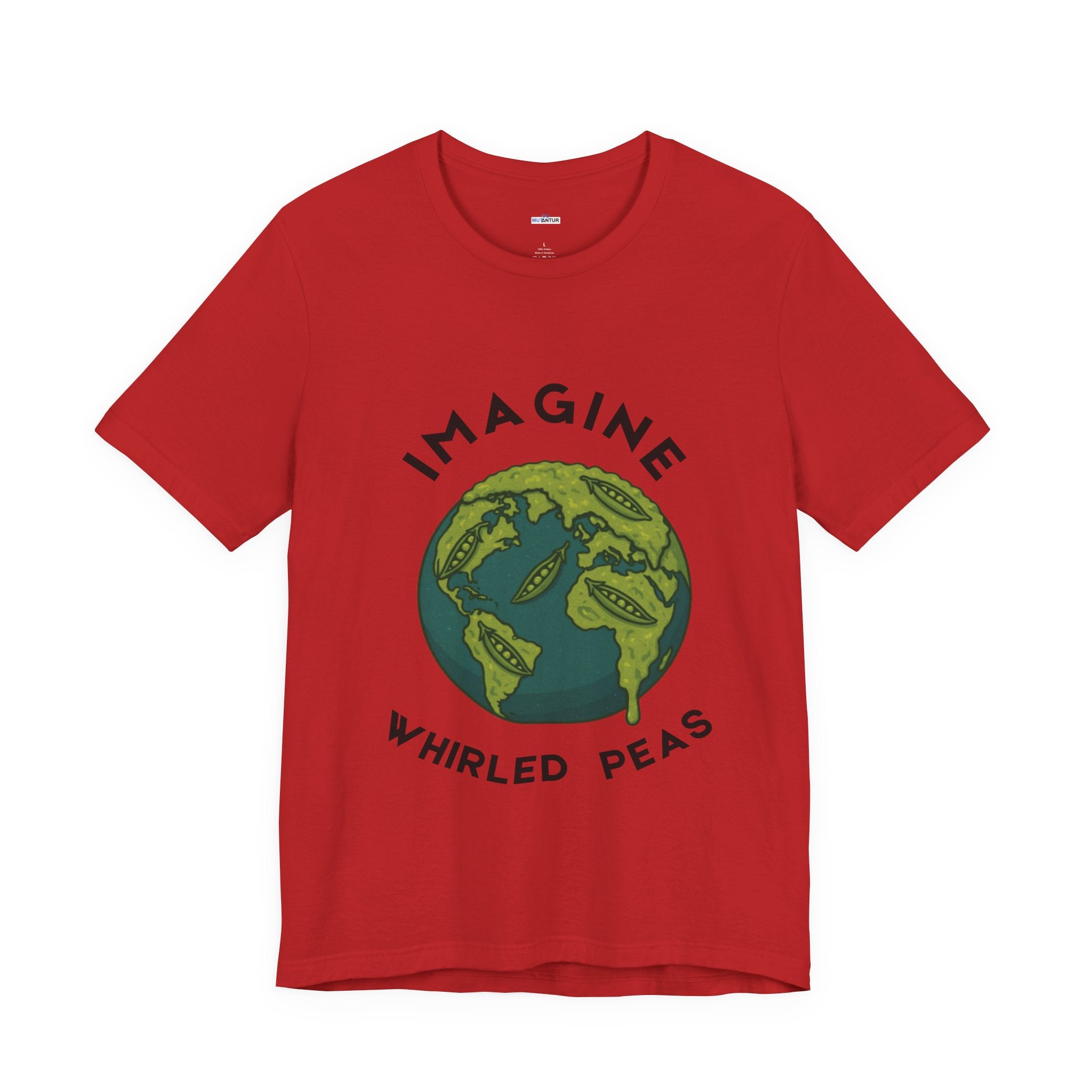 Imagine Whirled Peas Short Sleeve Tee, Eco-Friendly T-Shirt