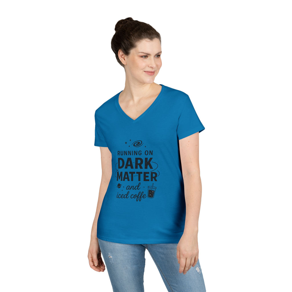 Running on Dark Matter and Iced Coffee T-Shirt | Science Coffee Tee