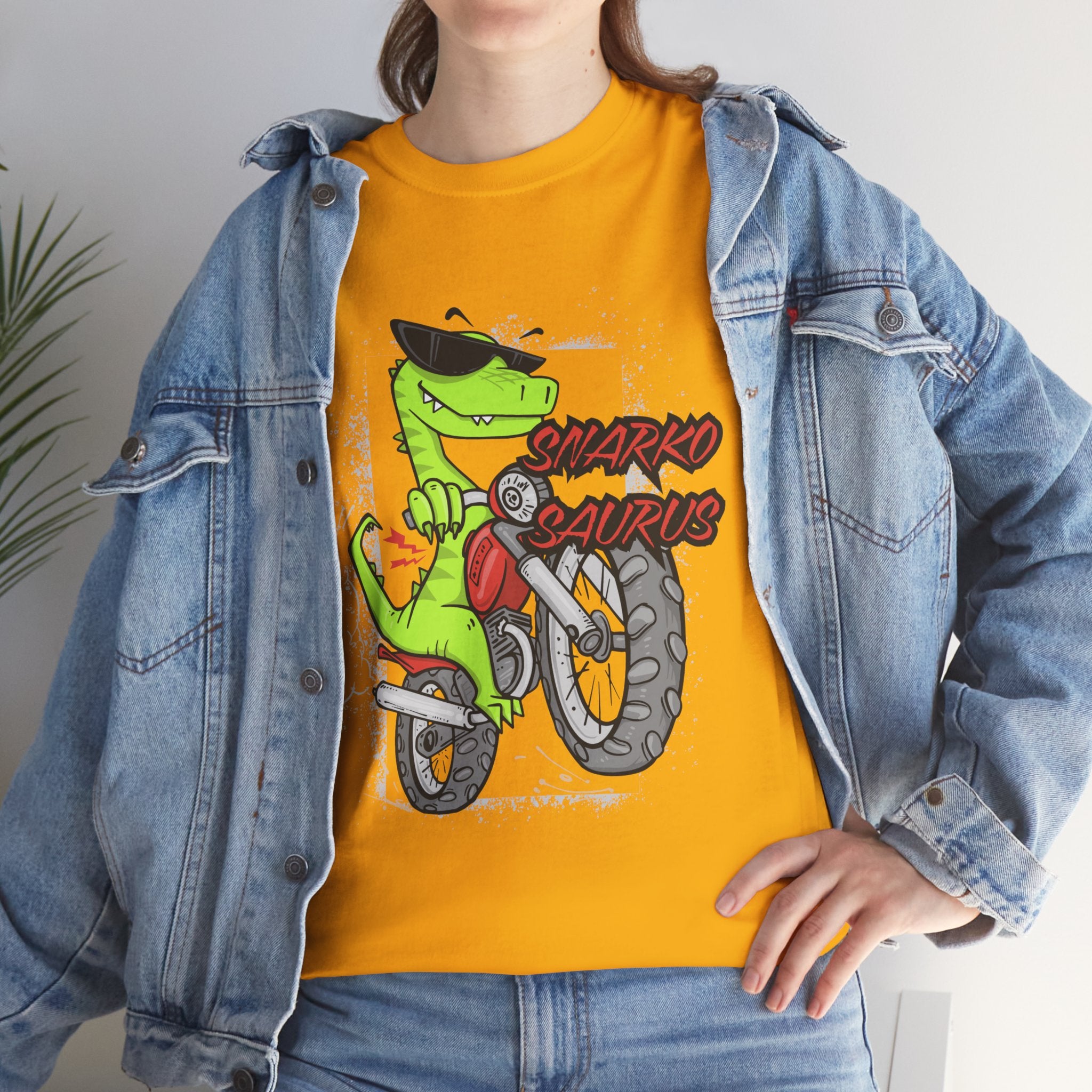 Snarkosaurus Cool Graphic Tee for Dinosaur Lovers | Unisex Heavy Cotton Tee
