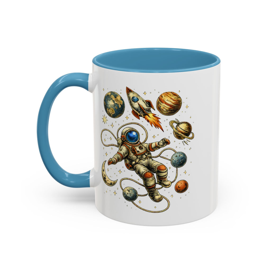 Astronaut in Space Coffee Mug | Rocket Planets Solar System