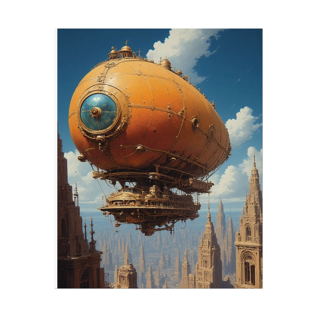 Bled Zeppelin Steampunk Airship Rolled Posters