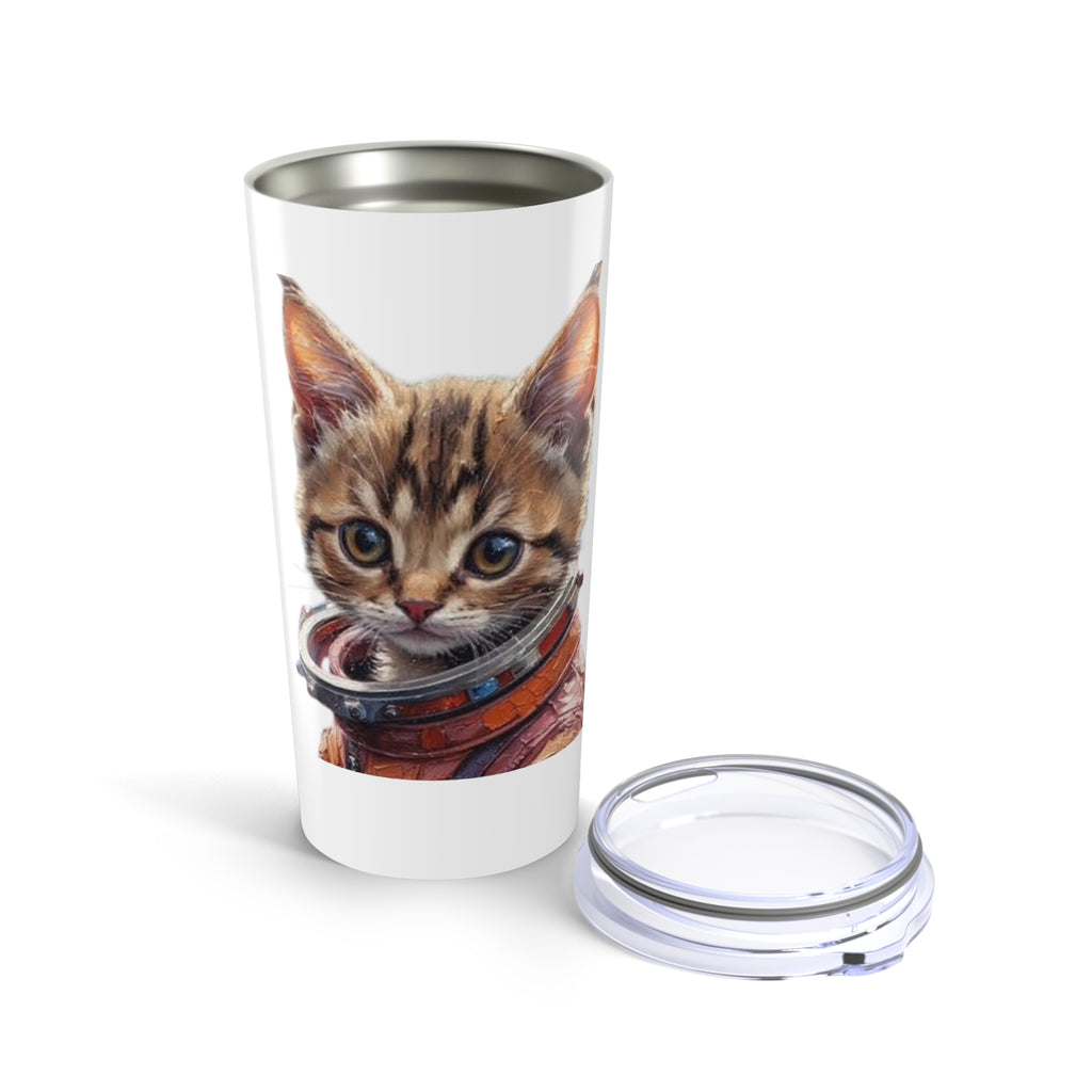 Space Cat Astronaut illustration Tumbler | 20oz Stainless Travel Cup
