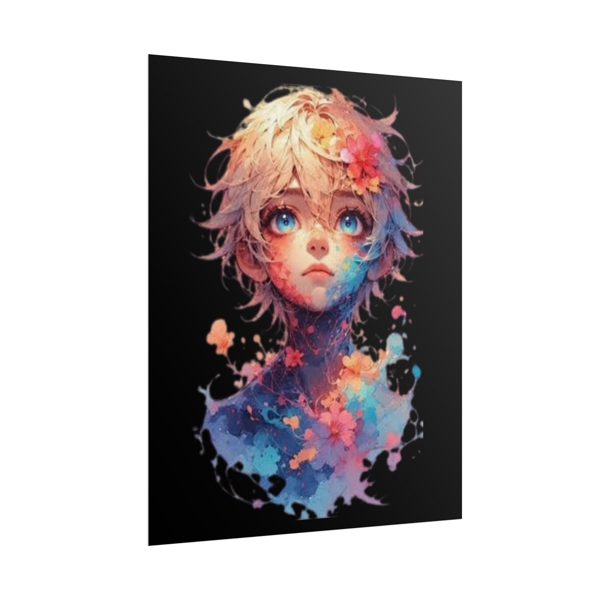 Fantasy Art Poster, Colorful Wall Decor, Anime Aesthetic Print