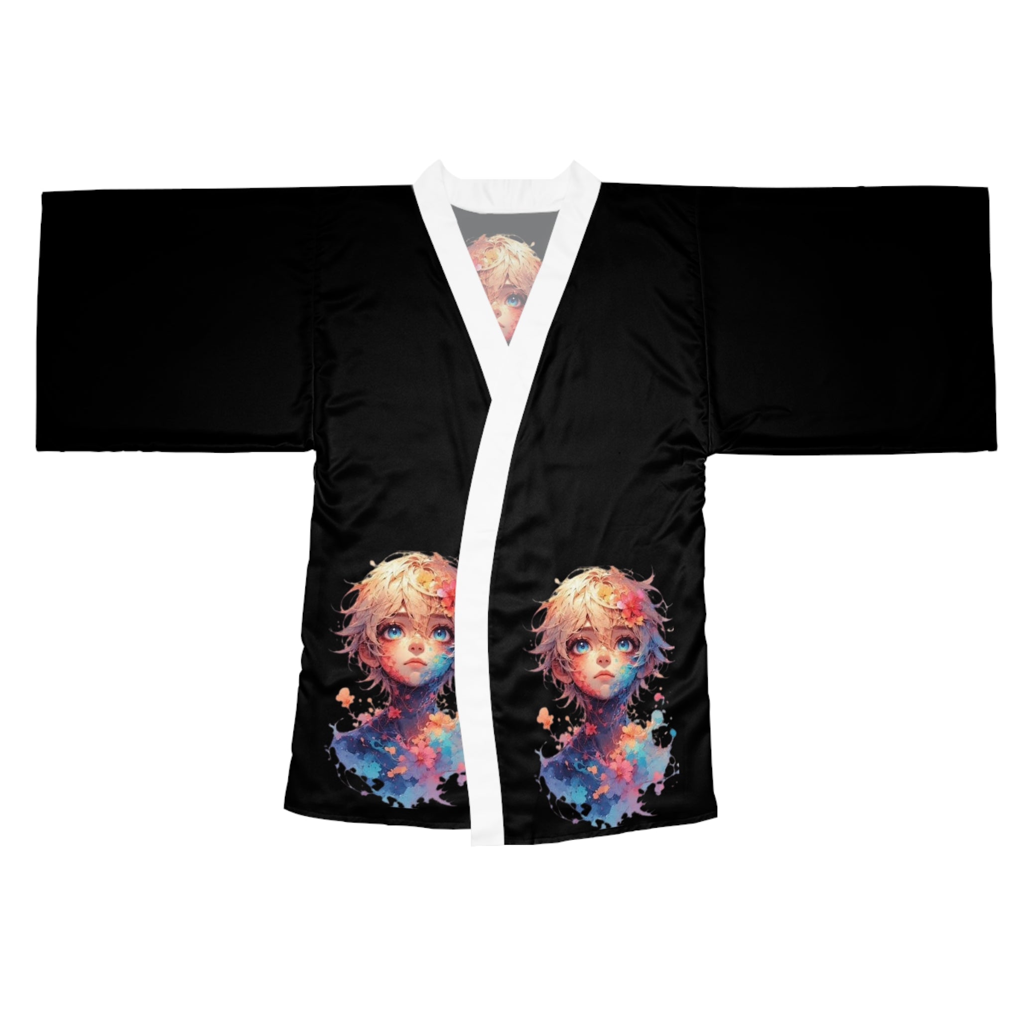 Fantasy Long Sleeve Kimono Robe for Relaxation, Lounge Wear, Coziness, Homewear, Gift for Her, Unique Fashion Statement