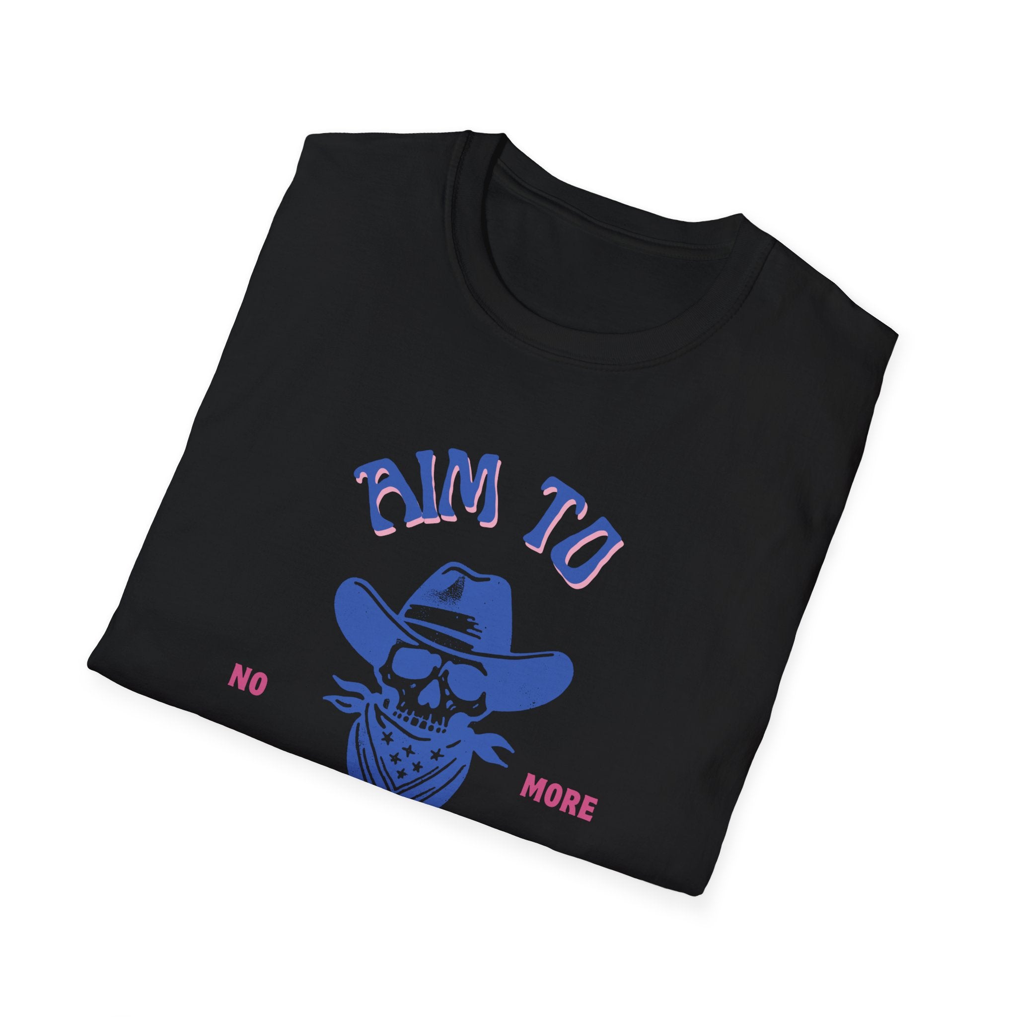 Aim to Misbehave No more Runnin' Skull Cowboy Graphic Tee