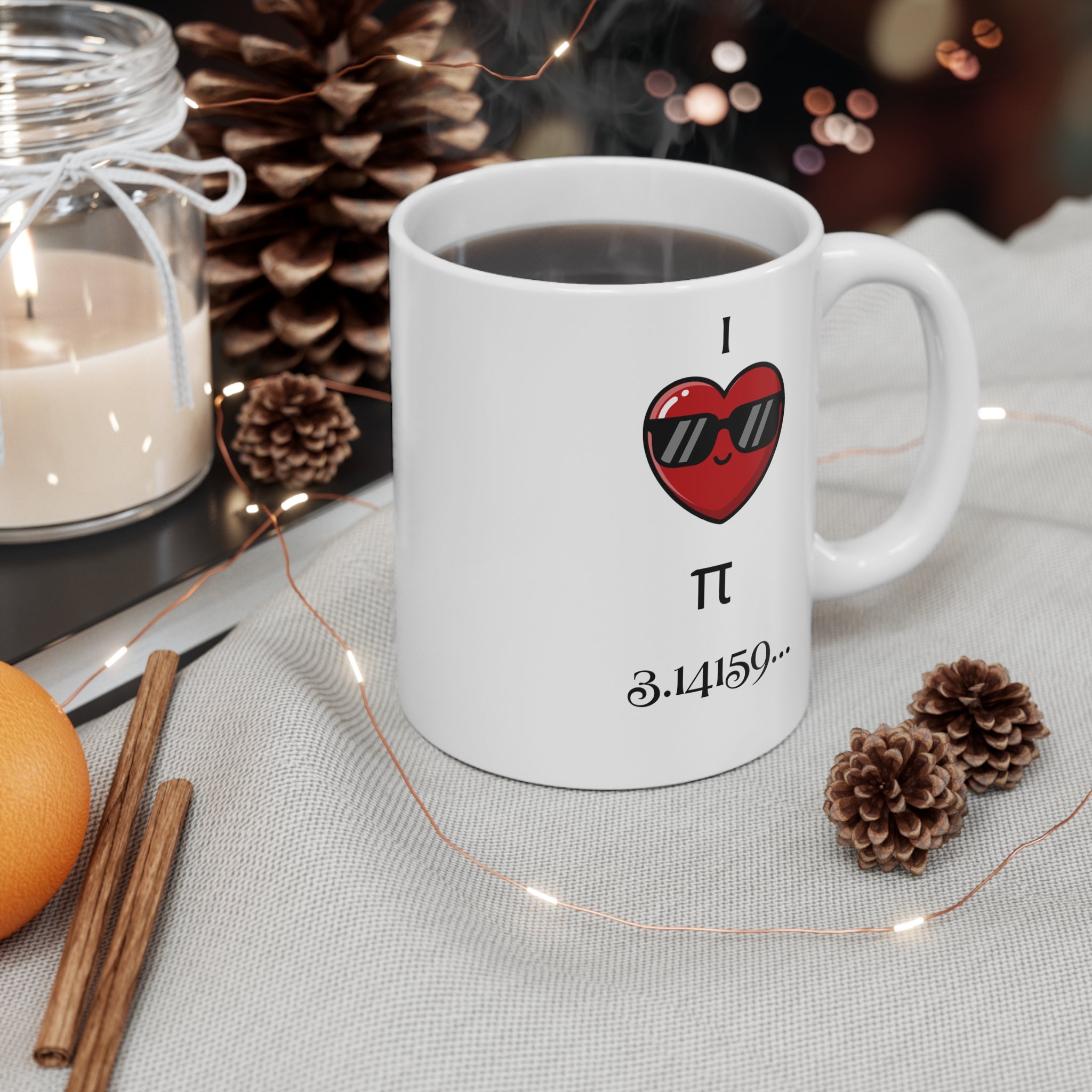 Pi Pie Mug – In Pi We Trust,Ceramic Coffee Cup, Math Lover Gift