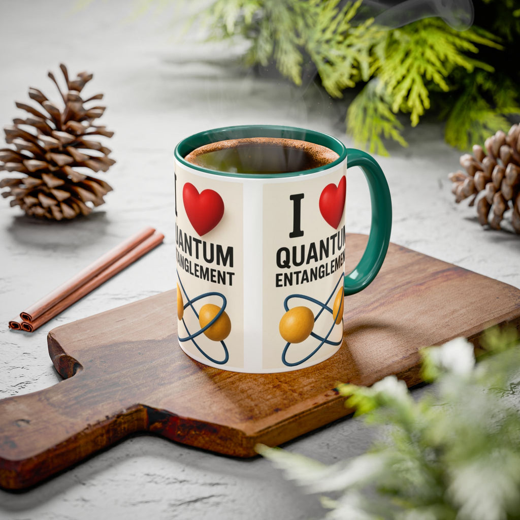 I Love Quantum Entanglement Mug – Science Nerd Coffee Mug