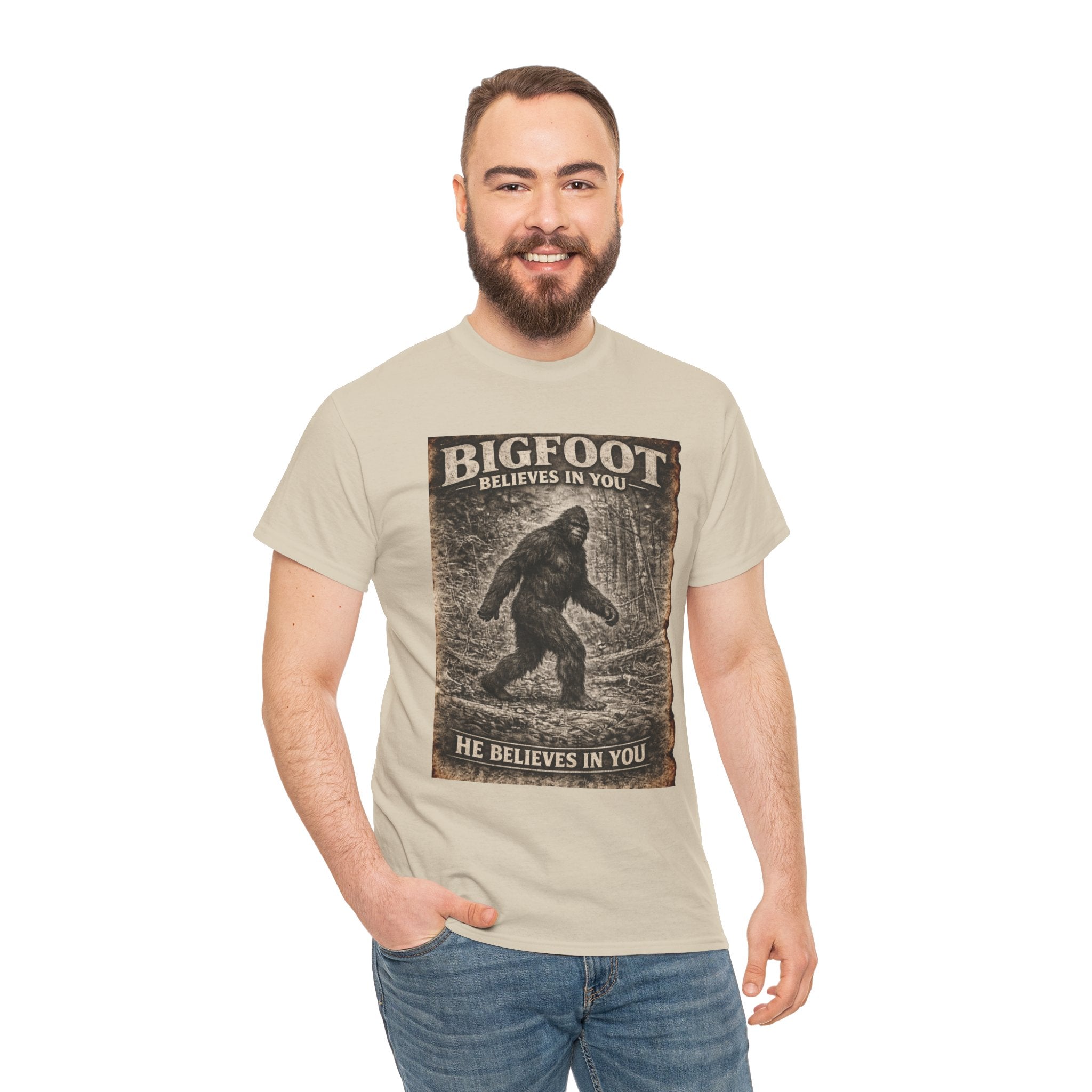 Bigfoot Believes In You T-Shirt — Vintage Sasquatch Graphic Tee