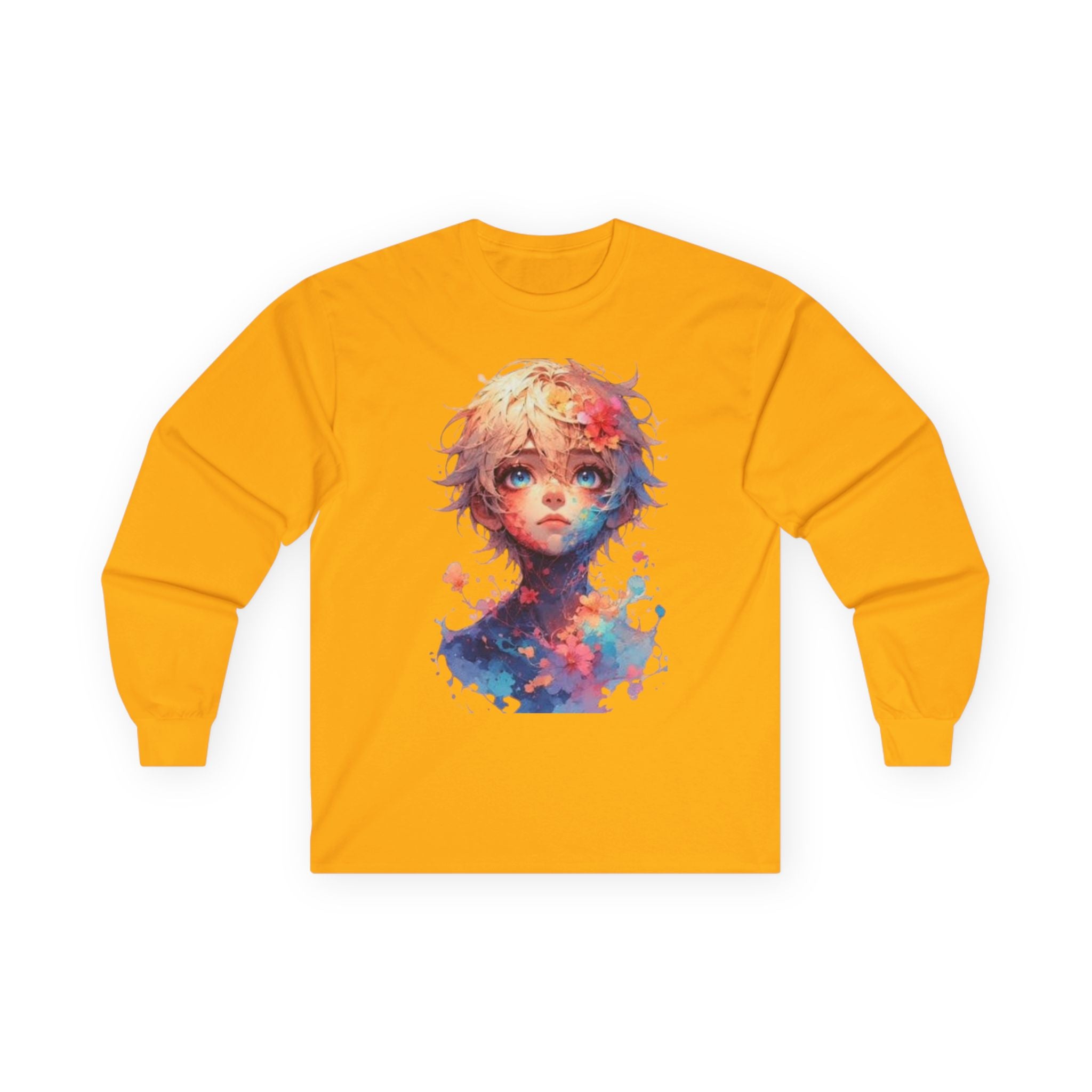 Colorful Fantasy Unisex Long Sleeve Tee with Artistic Design, Graphic Top, Casual Wear, Unique Gift, Fashion Statement